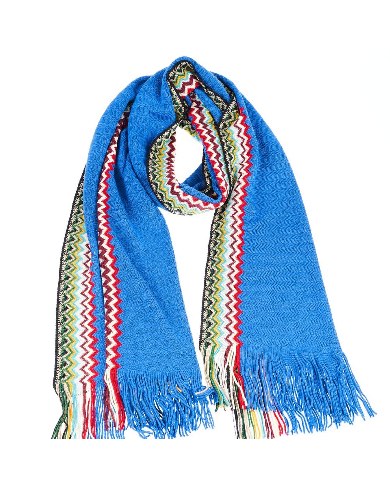 V539-MI-24213-202506170915-00 Missoni Men's Elegant Fringed Geometric Fantasy Scarf - One Size - Image 1