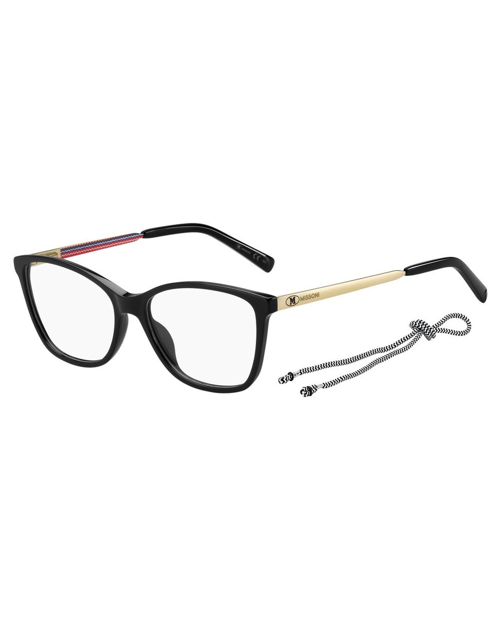 V539-MMMMI0032807AC-202506170935-00 M Missoni Women's Black Acetate Frames - One Size - Image 1