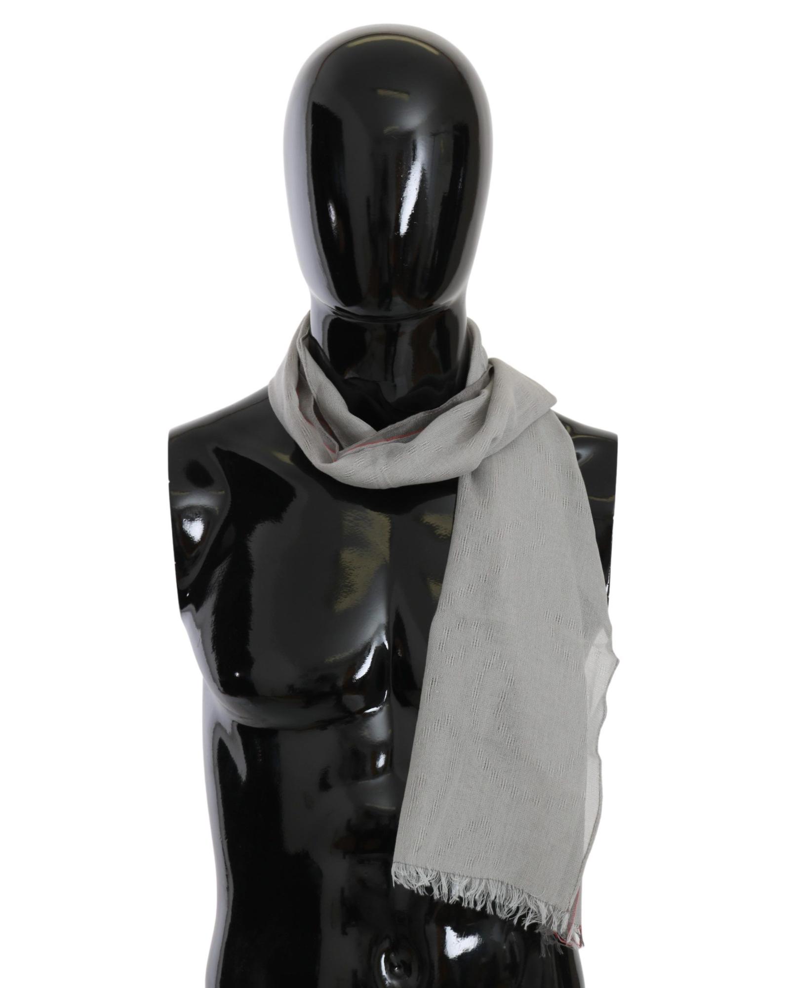 V539-MS1525BG-1-202509010545-00 Cotton Mens Scarf with Logo Details One Size Men - Image 1