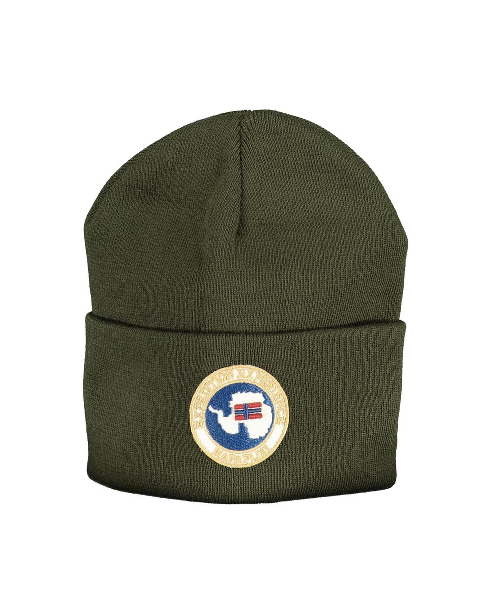 V539-NA-24957-202506171135-00 Napapijri Men's Green Acrylic Hats & Cap - One Size - Image 1