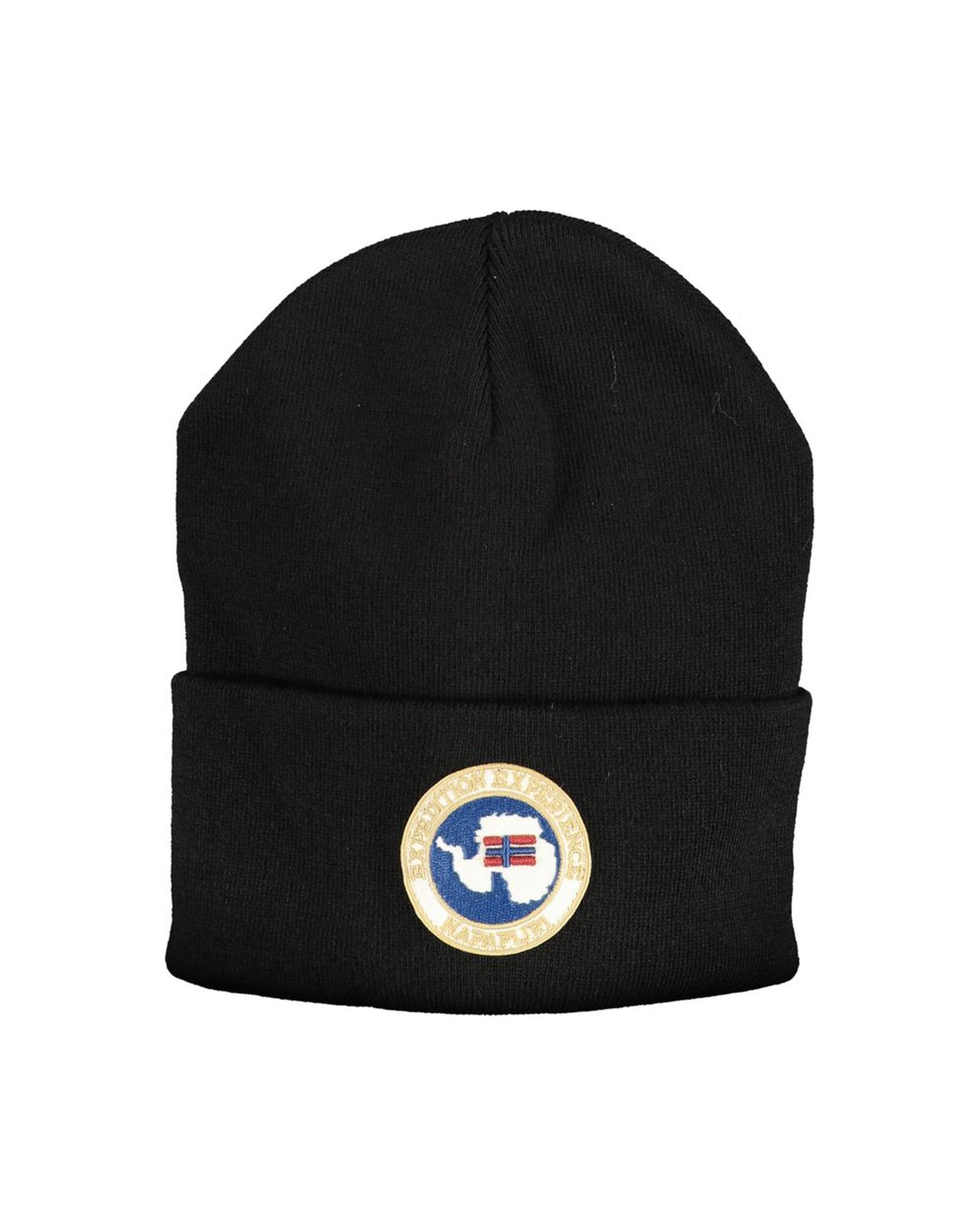 V539-NA-24960-202506171135-00 Napapijri Men's Black Acrylic Hats & Cap - One Size - Image 1