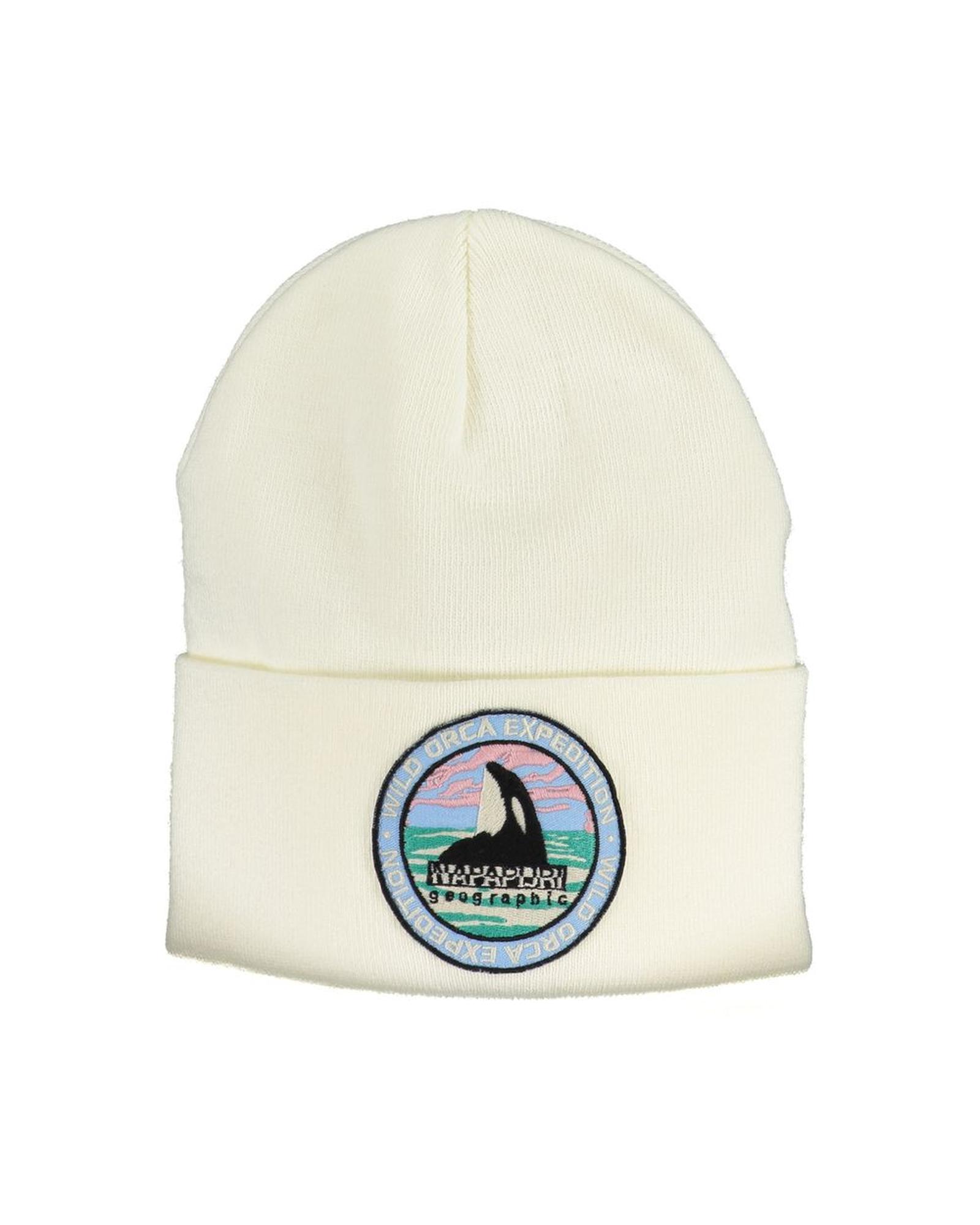 V539-NA-24963-202506171135-00 Napapijri Men's White Acrylic Hats & Cap - One Size - Image 1