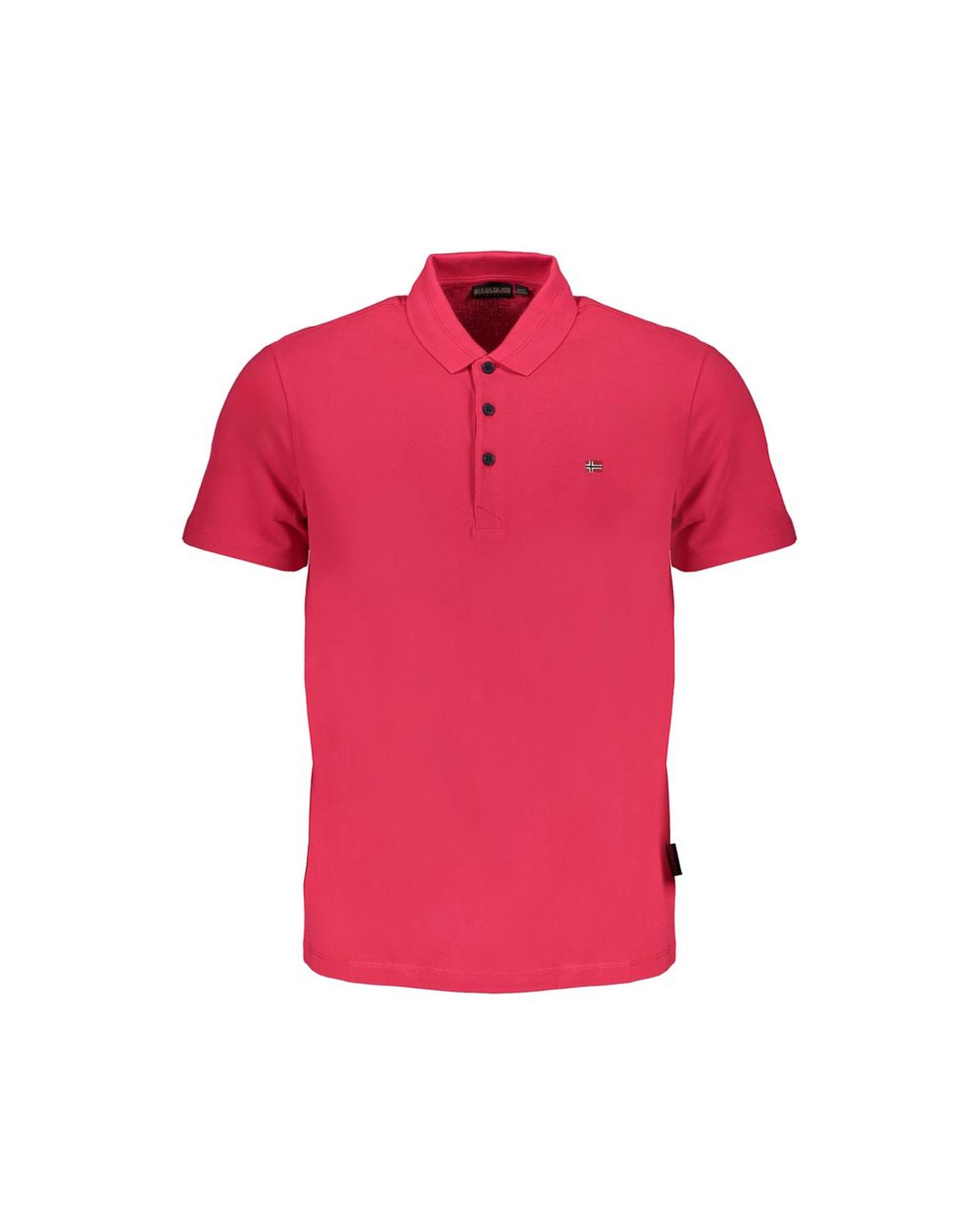 V539-NA-29518-M-202506171153-00 Napapijri Men's Pink Cotton Polo Shirt - M - Image 1