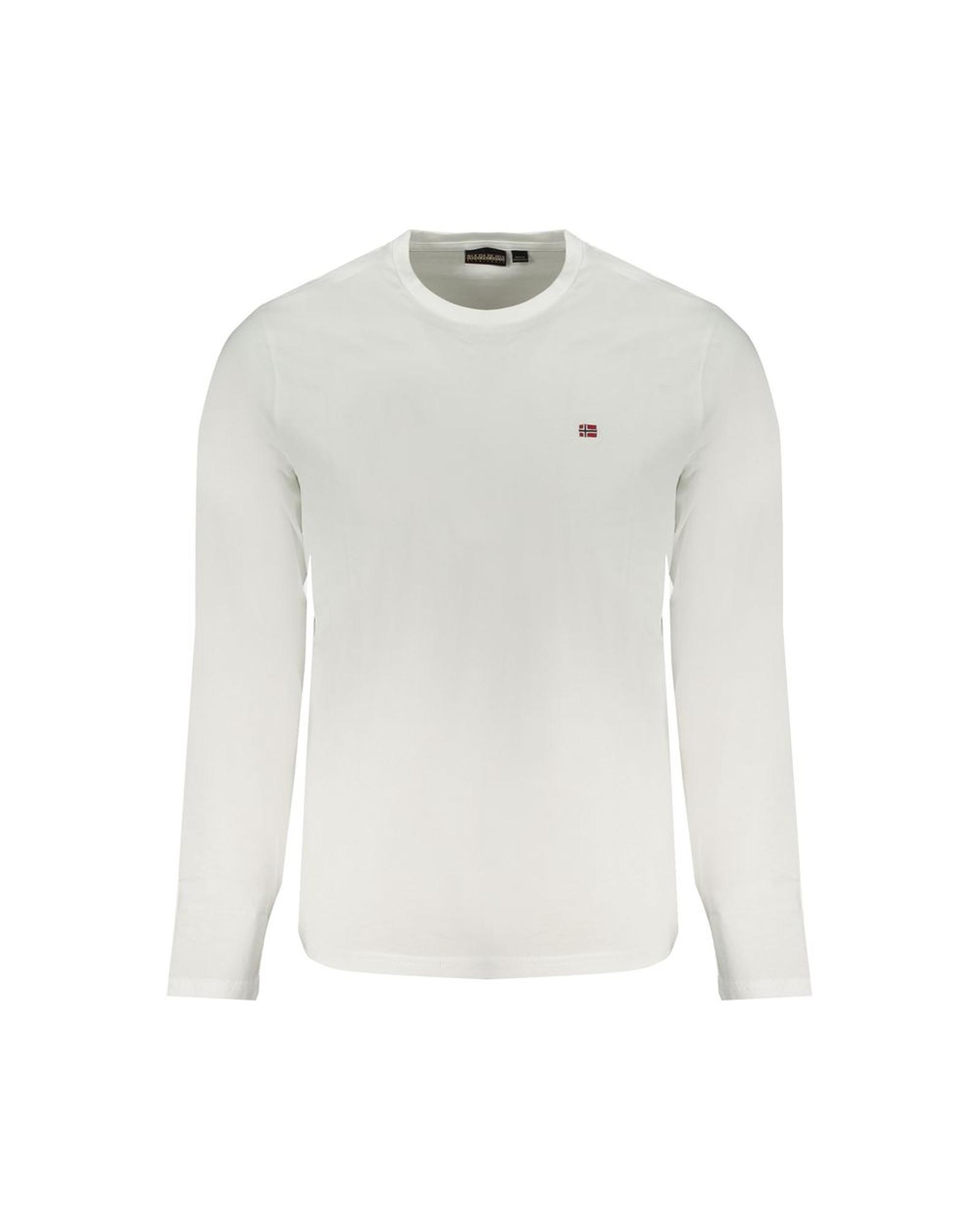 V539-NA-31587-XXL-202506171221-00 Napapijri Men's White Cotton T-Shirt - 2XL - Image 1