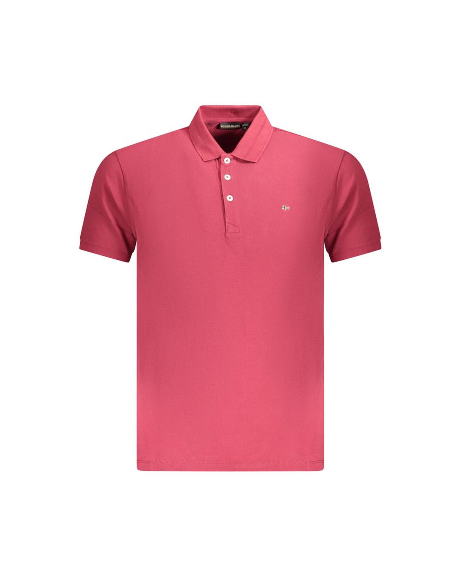 V539-NA-35691-XXL-202506171316-00 Napapijri Men's Red Cotton Polo Shirt - 2XL - Image 1