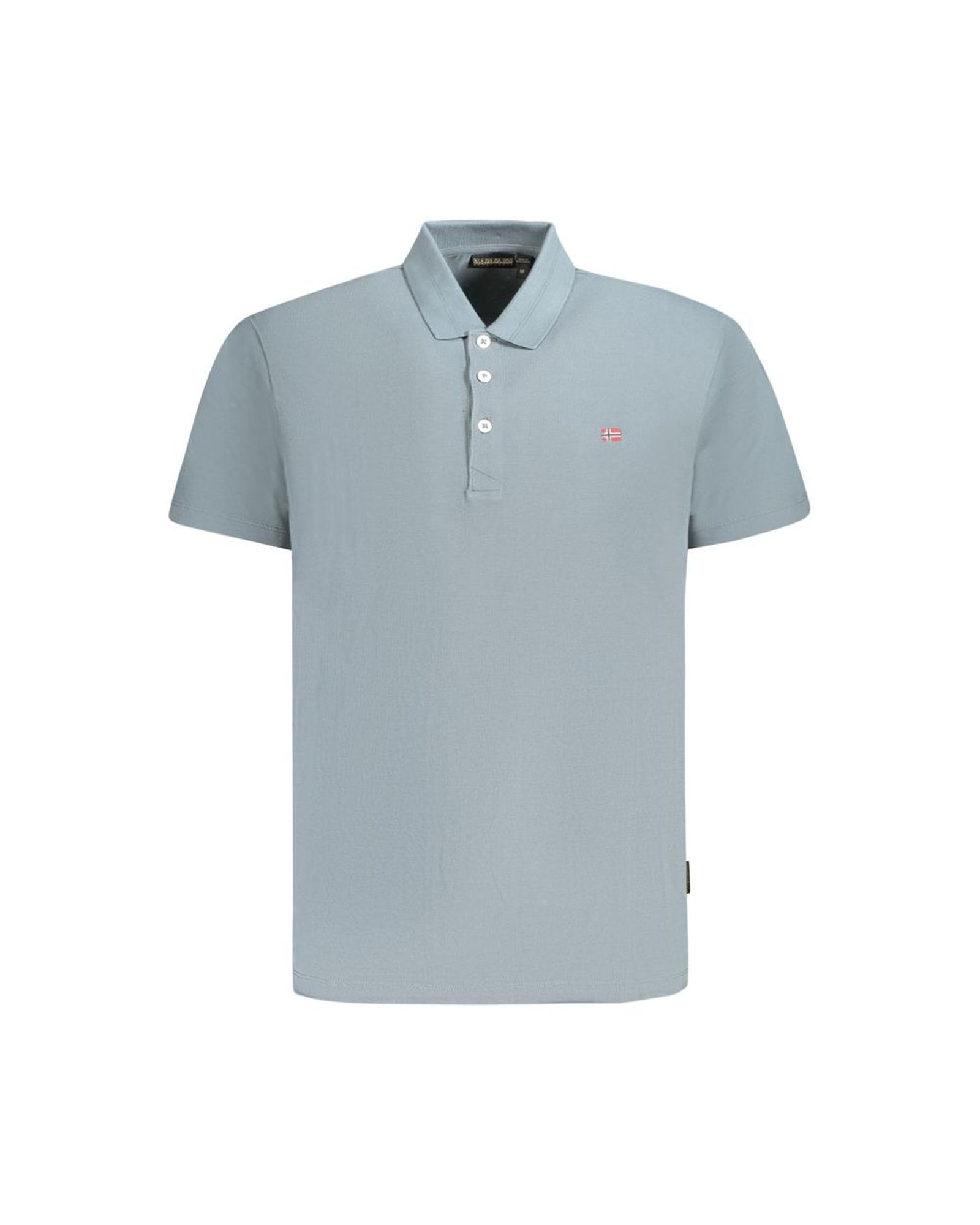 V539-NA-35692-L-202506171316-00 Napapijri Men's Gray Cotton Polo Shirt - L - Image 1