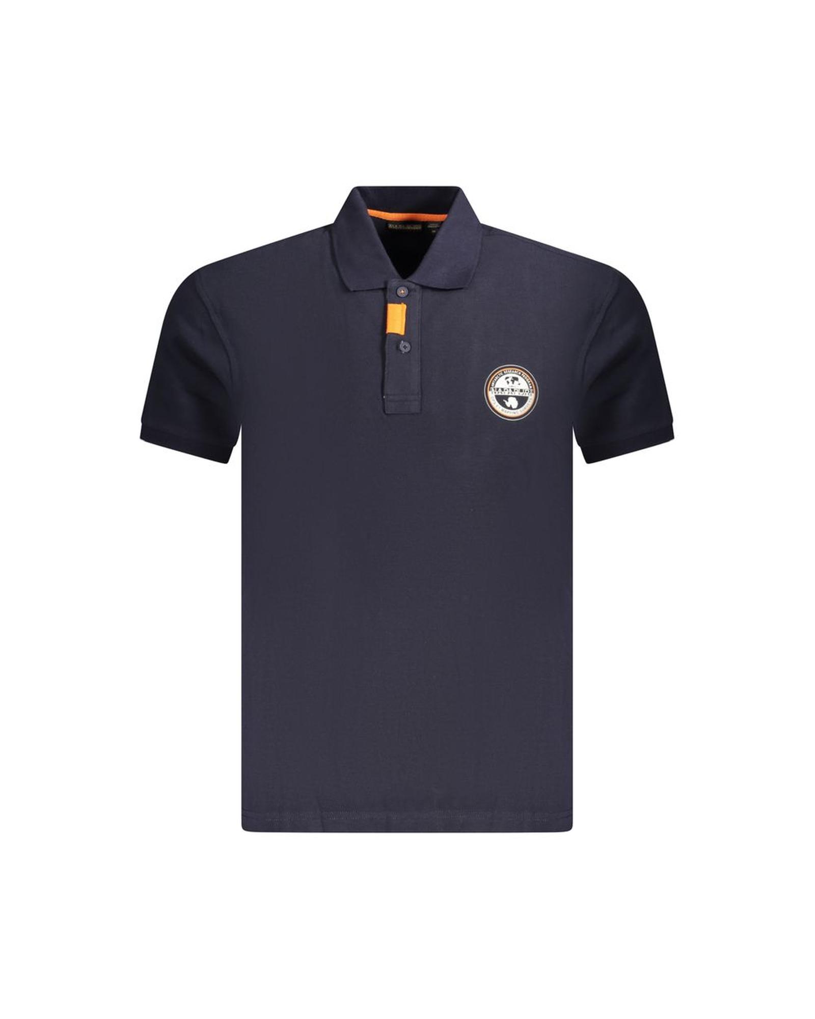 V539-NA-35700-S-202506171326-00 Napapijri Men's Blue Cotton Polo Shirt - S - Image 1