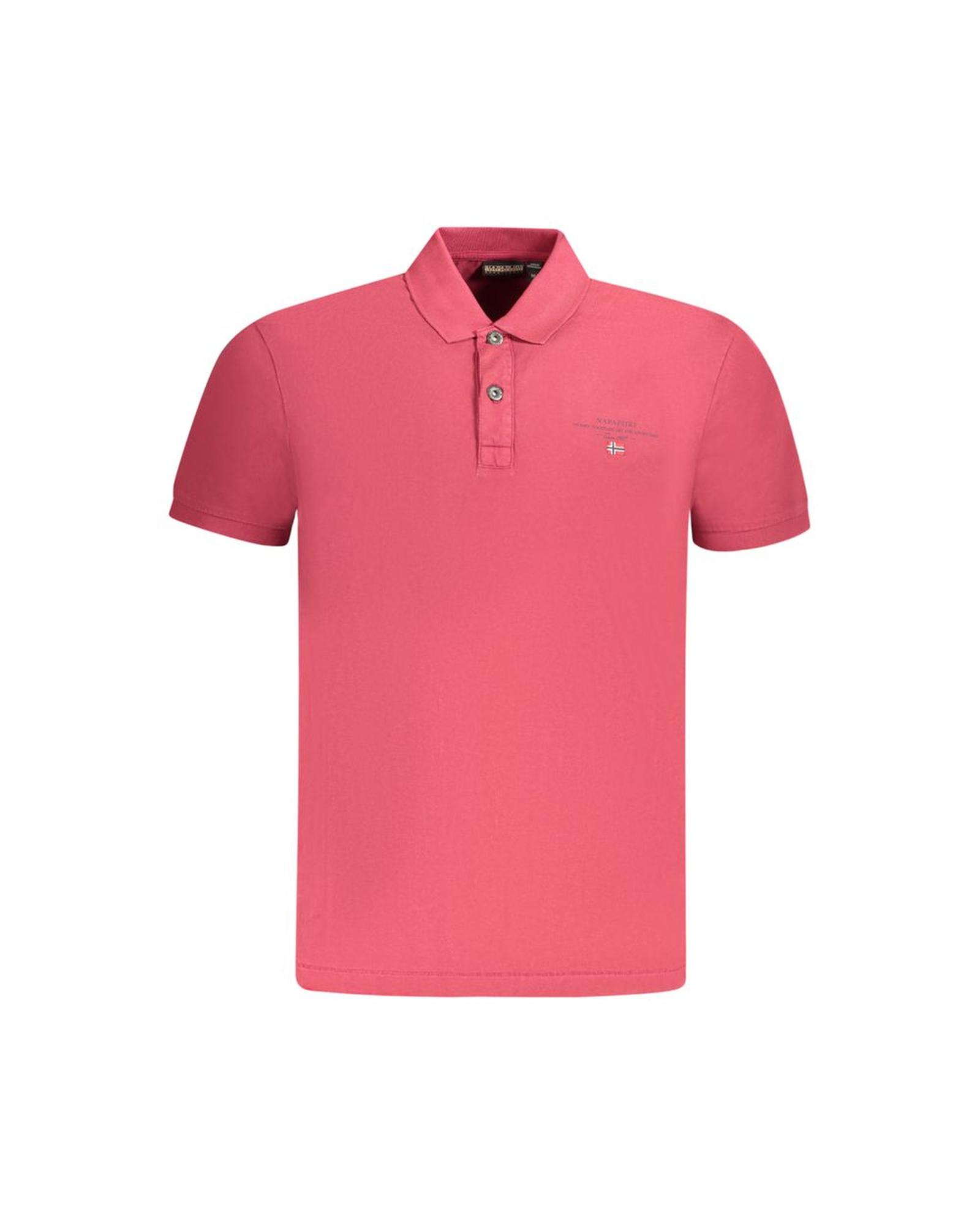 V539-NA-35713-S-202506171336-00 Napapijri Men's Red Cotton Polo Shirt - S - Image 1
