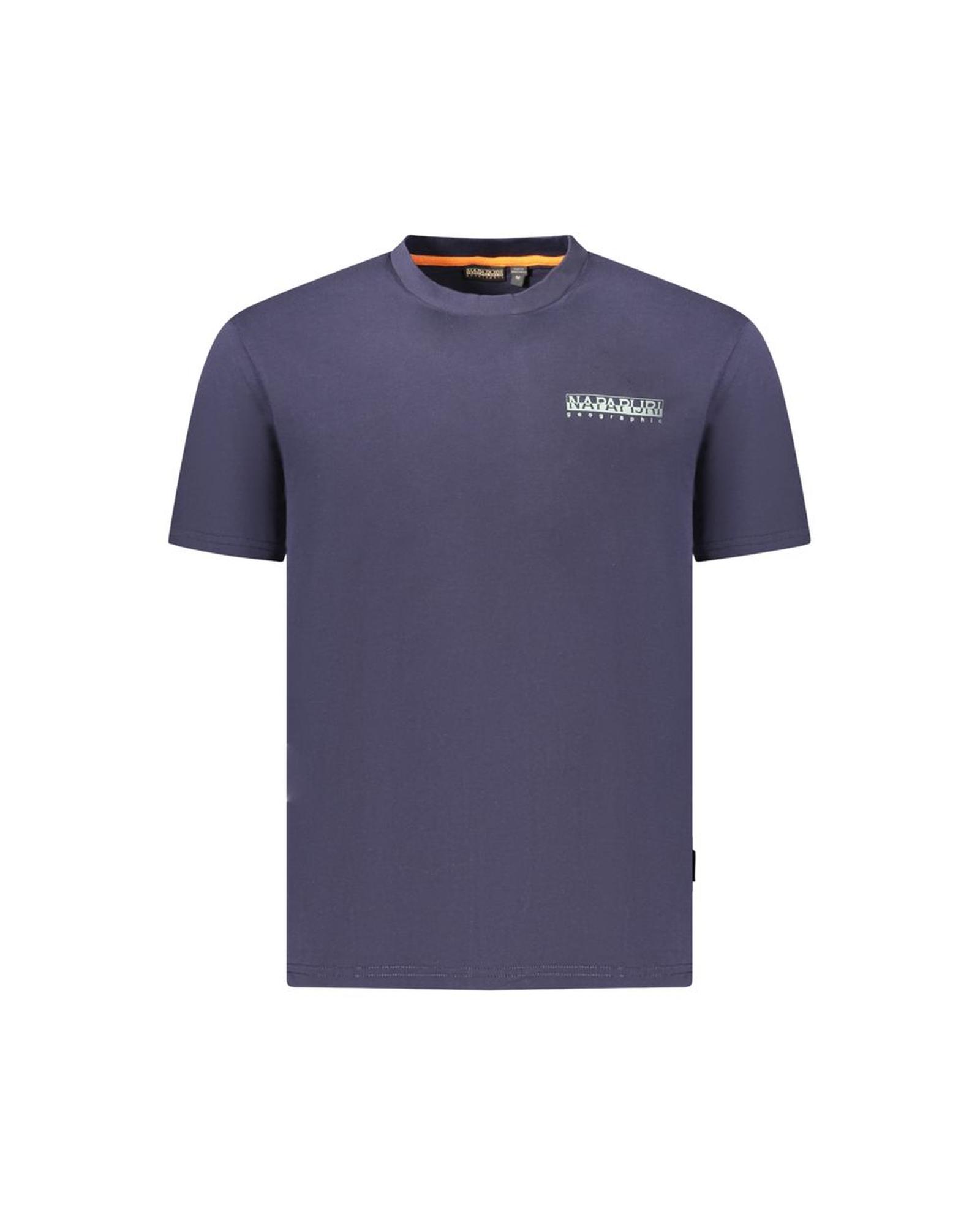 V539-NA-35897-S-202506171116-00 Napapijri Men's Blue Cotton T-Shirt - S - Image 1