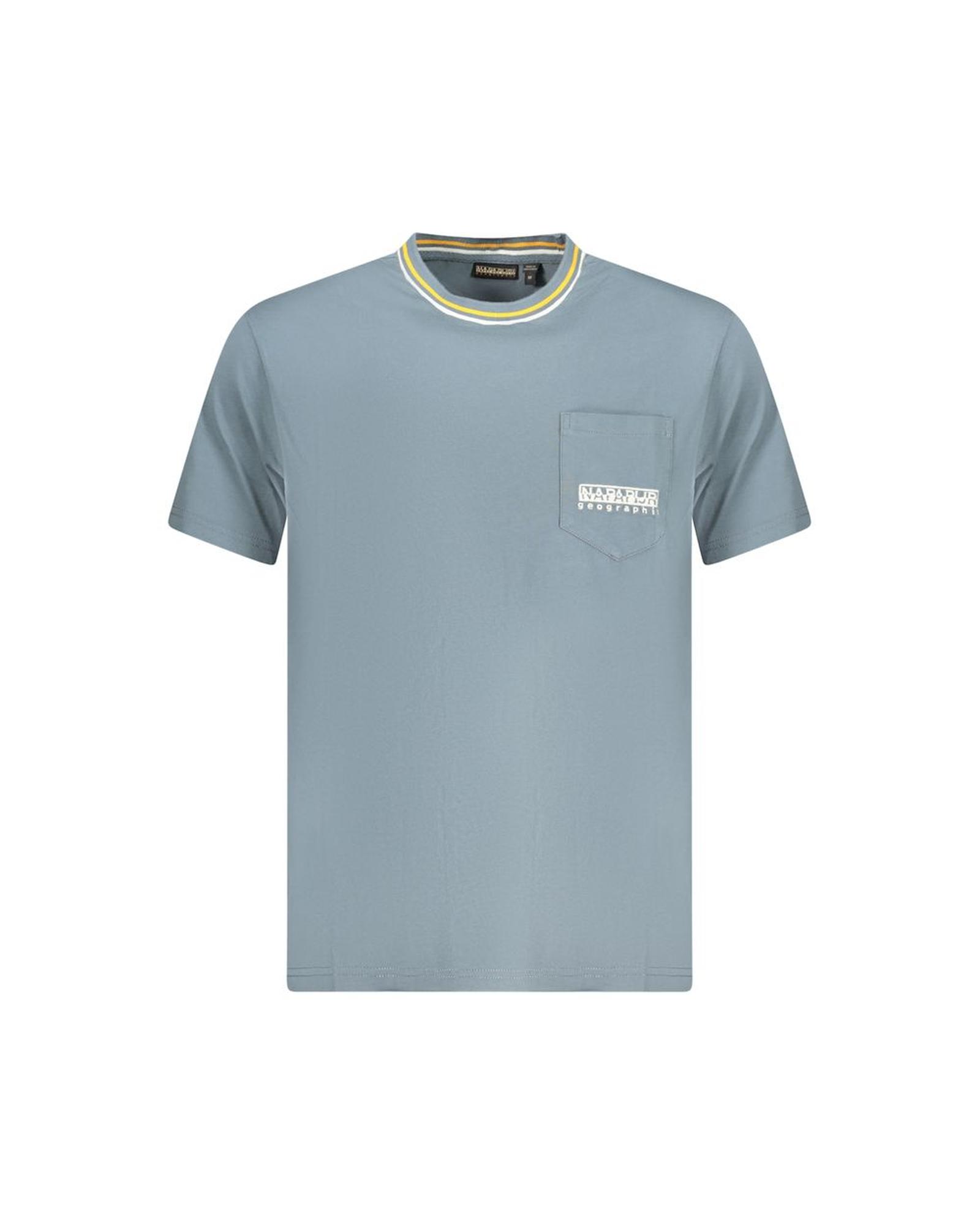 V539-NA-35909-M-202506171132-00 Napapijri Men's Gray Cotton T-Shirt - M - Image 1
