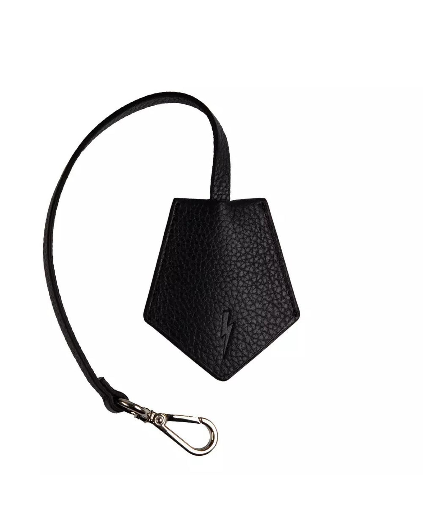 V539-NE-21065-202506171202-00 Neil Barrett Men's Sleek Black Leather Keychain for - One Size - Image 1