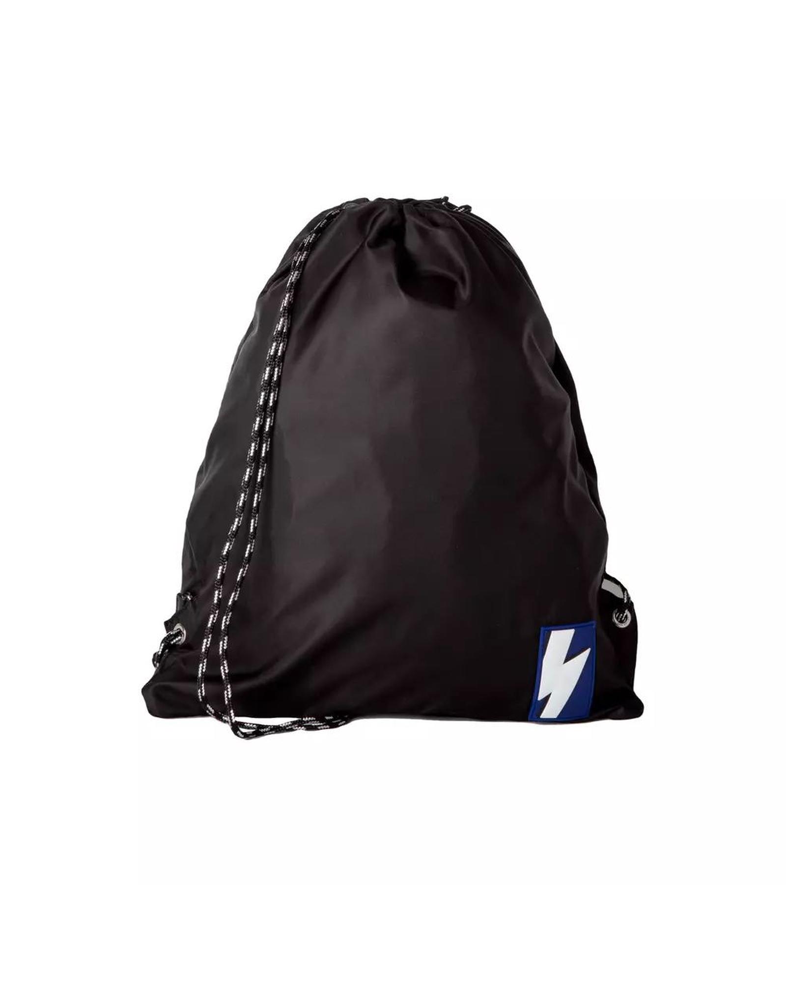 V539-NE-21073-202506171210-00 Neil Barrett Men's Sleek Black Nylon Drawstring Backpack - One Size - Image 1
