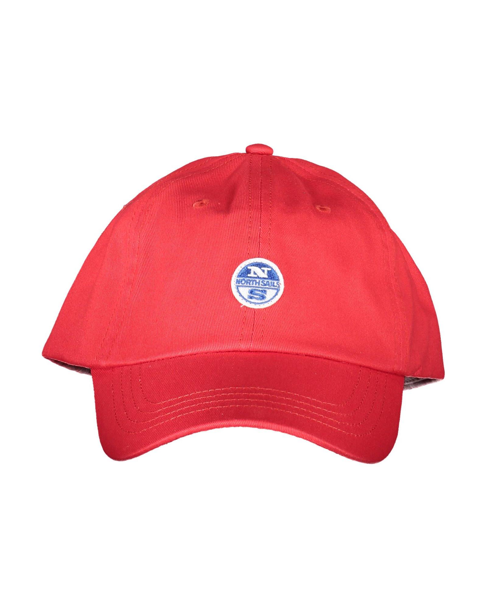 V539-NO-20309-202506171321-00 North Sails Men's Elegant Red Cotton Cap with Logo Visor - One Size - Image 1