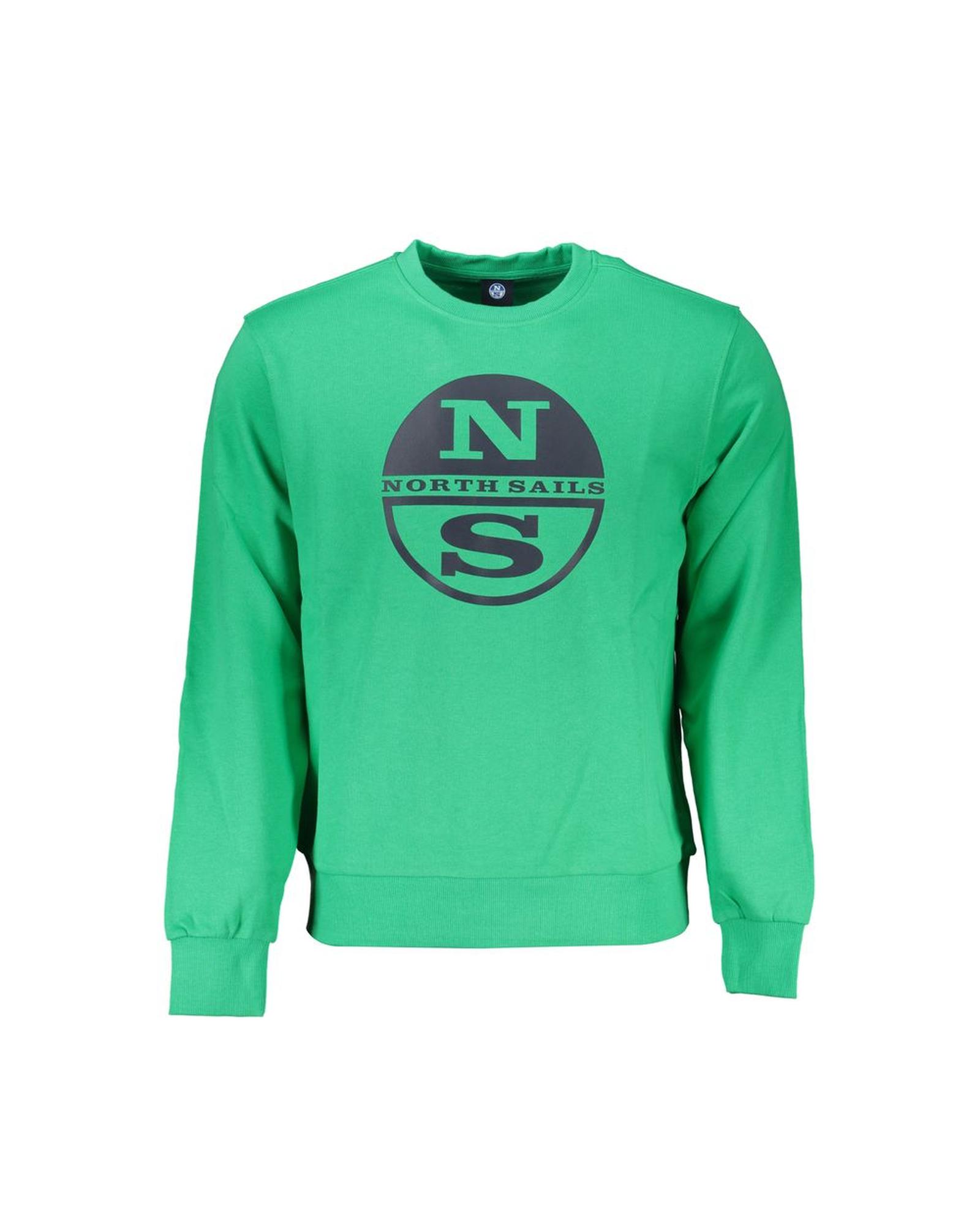 V539-NO-27270-S-202506171625-00 North Sails Men's Green Cotton Sweater - S - Image 1