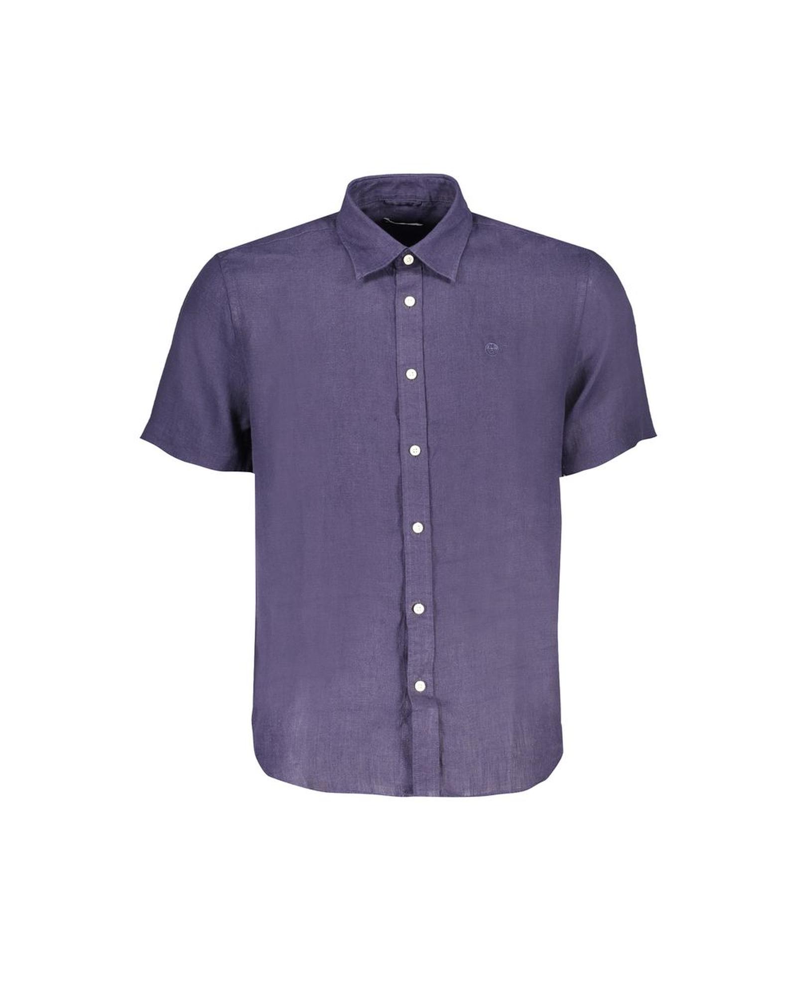 V539-NO-29868-M-202506171916-00 North Sails Men's Blue Linen Shirt - M - Image 1