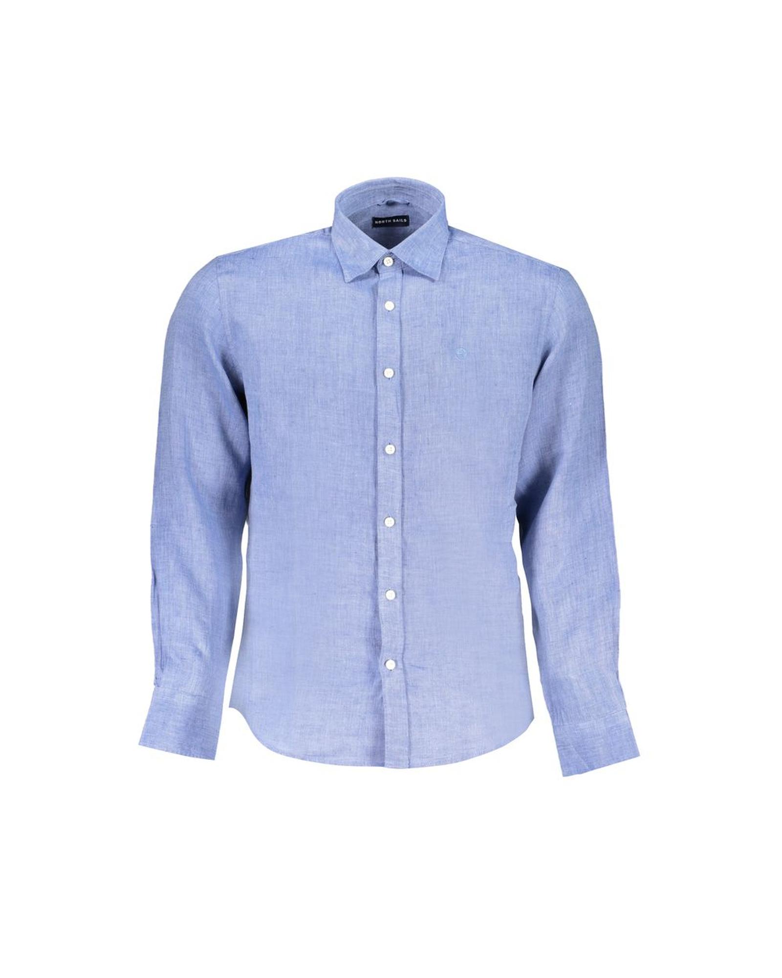 V539-NO-29884-M-202506171920-00 North Sails Men's Blue Linen Shirt - M - Image 1