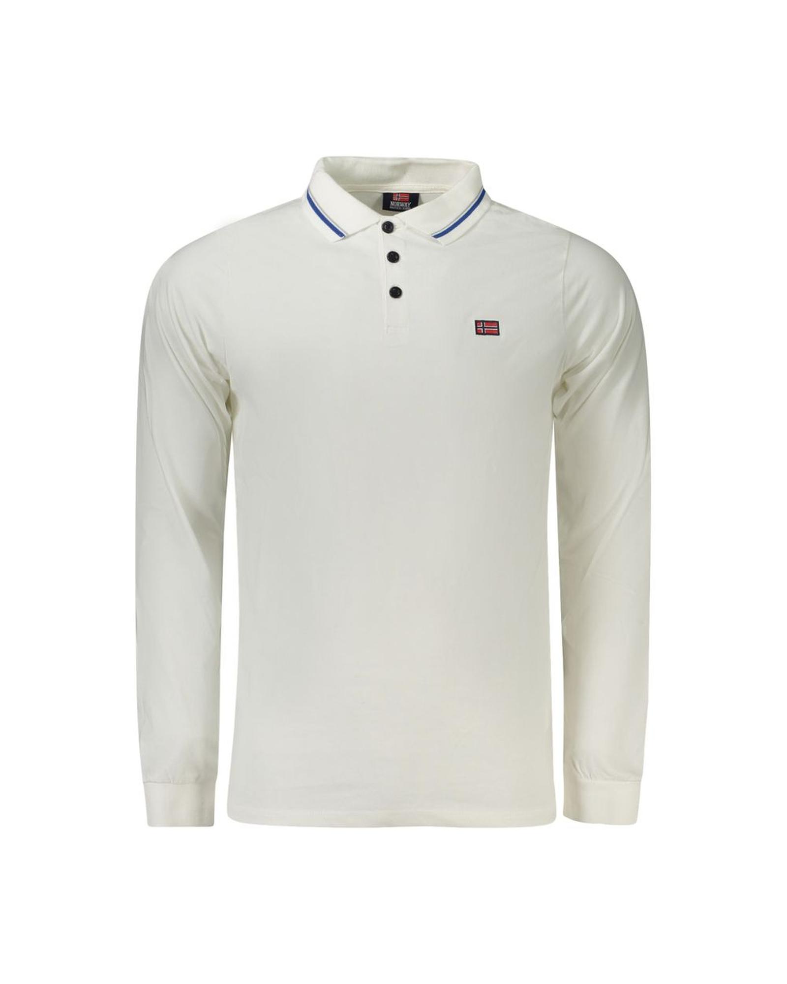 V539-NO-33173-XL-202506172005-00 Norway 1963 Men's White Cotton Polo Shirt - XL - Image 1