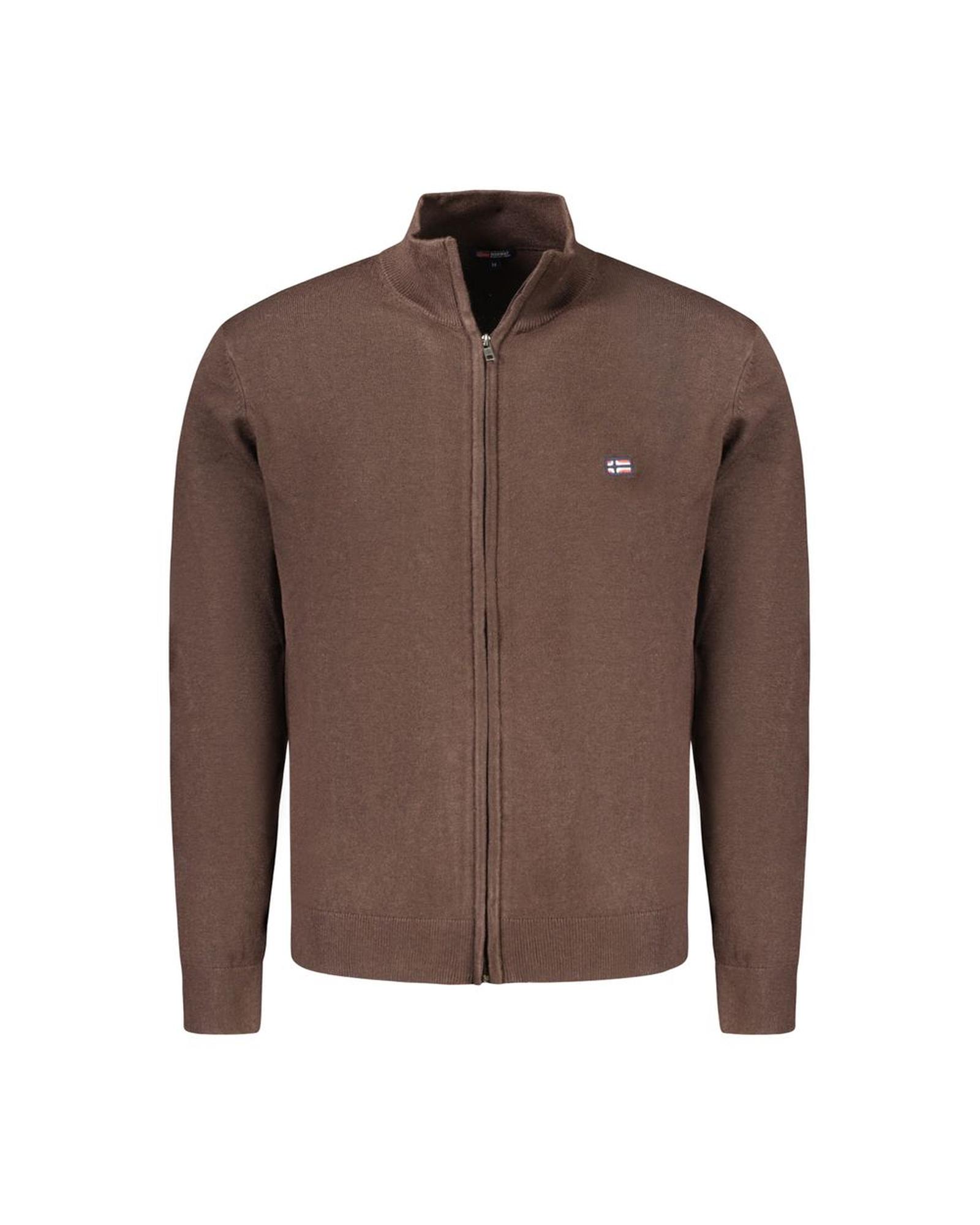 V539-NO-33188-3XL-202506171654-00 Norway 1963 Men's Brown Polyester Sweater - 3XL - Image 1