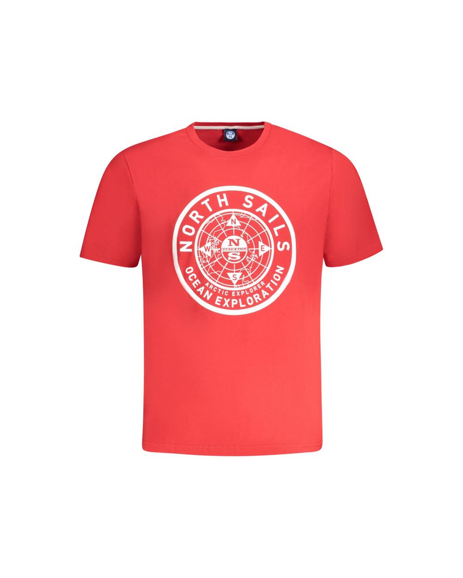 V539-NO-34004-M-202506172211-00 North Sails Men's Red Cotton T-Shirt - M - Image 1