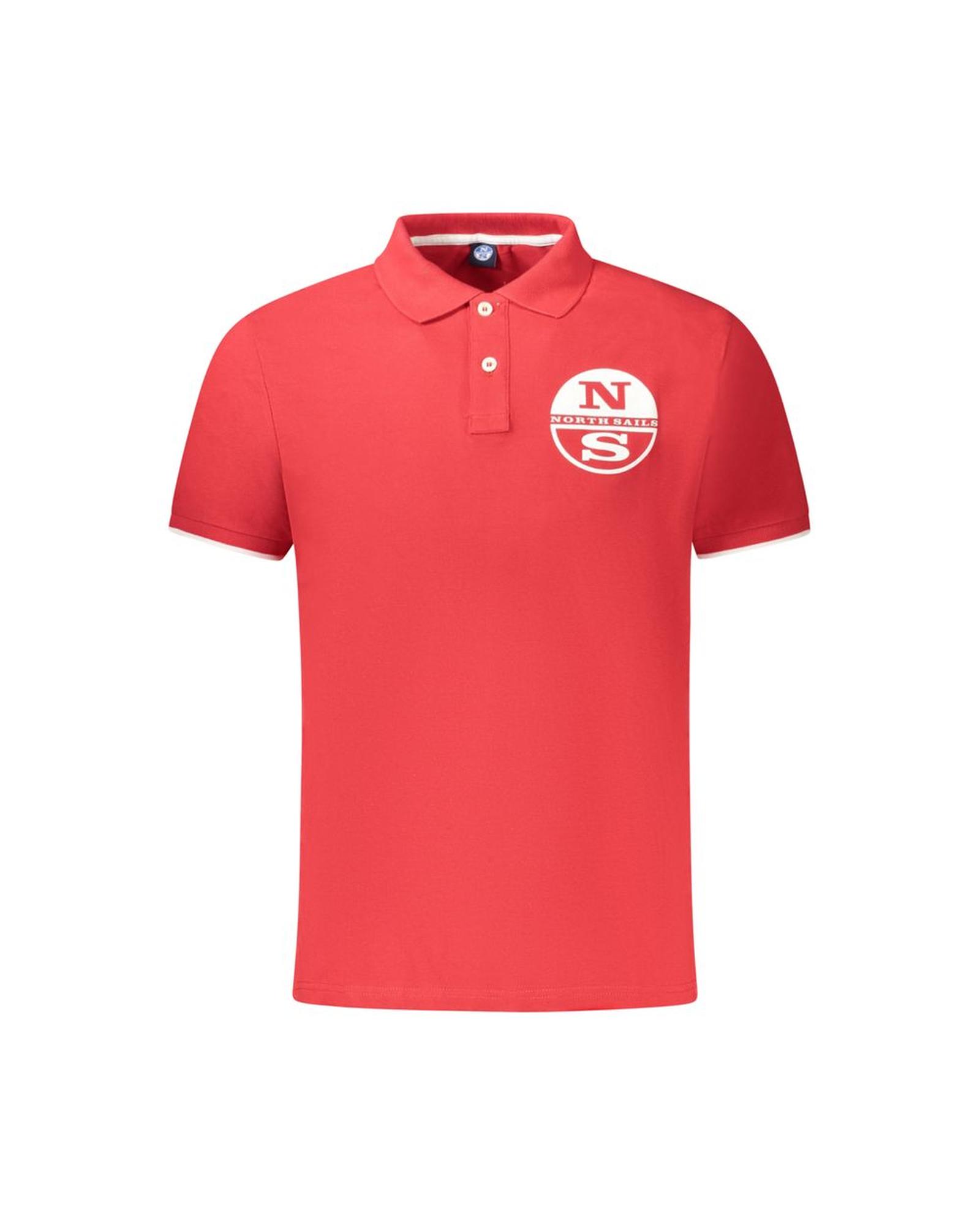 V539-NO-34368-L-202506172027-00 North Sails Men's Red Cotton Polo Shirt - L - Image 1