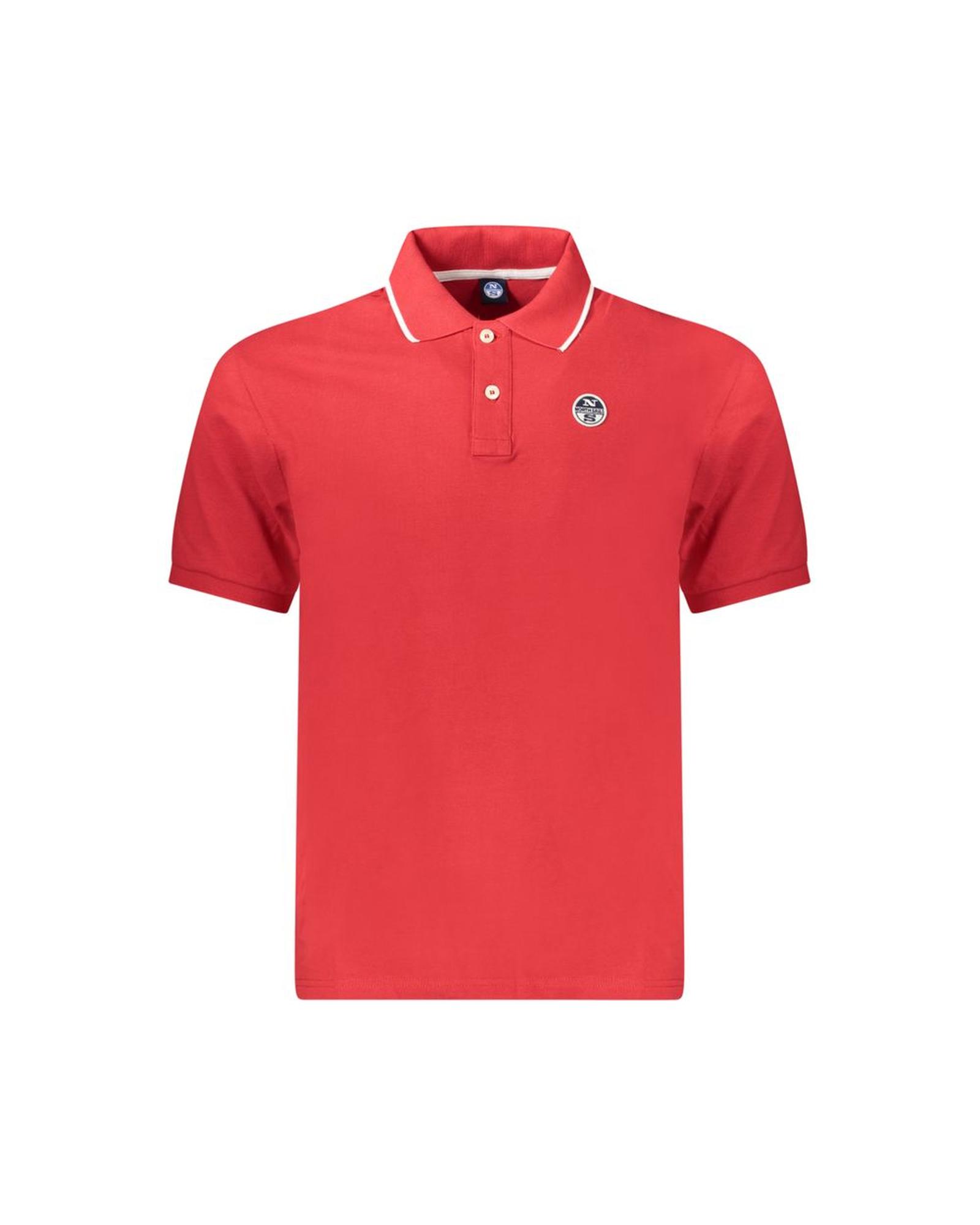 V539-NO-34379-S-202506172115-00 North Sails Men's Red Cotton Polo Shirt - S - Image 1