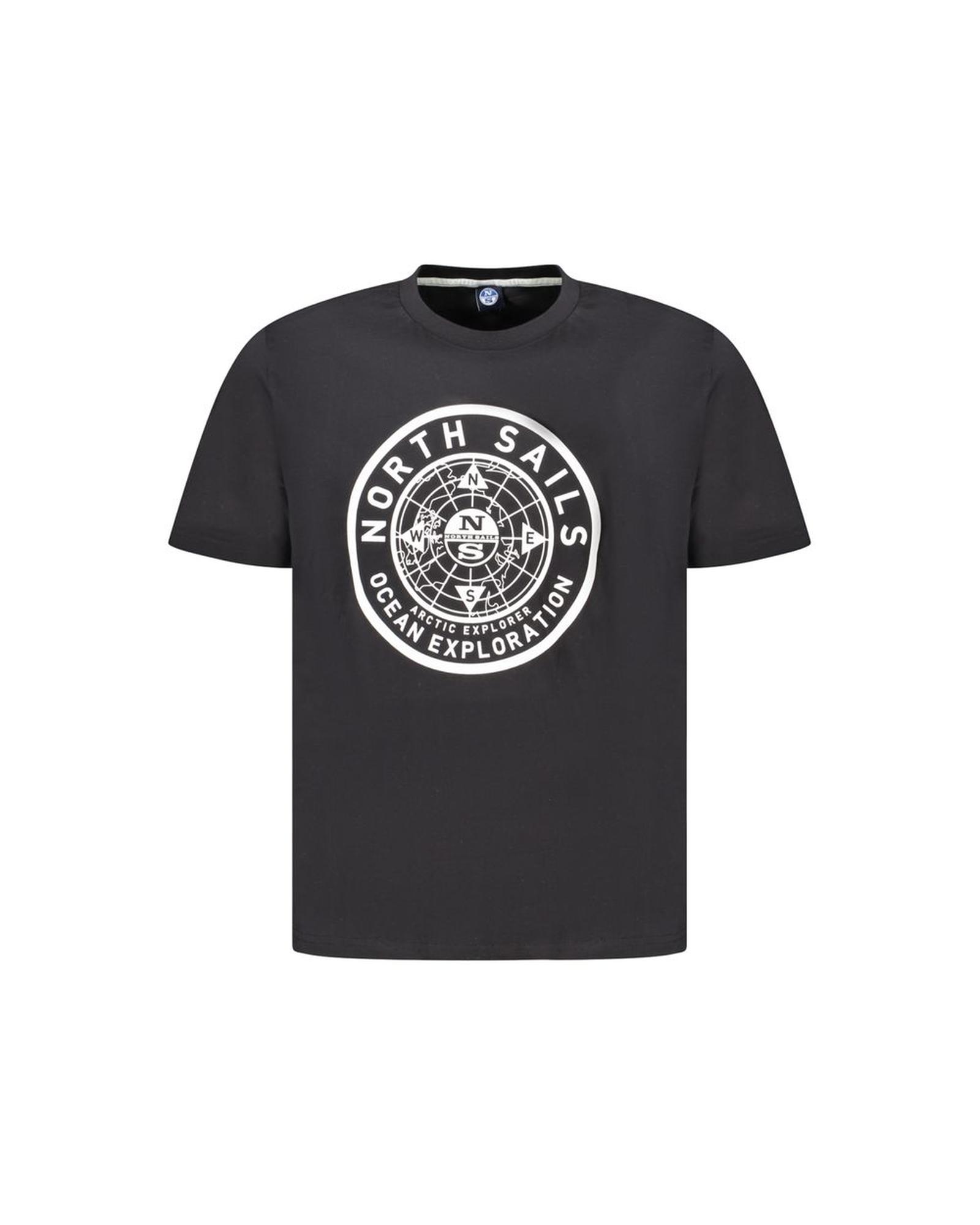 V539-NO-34382-XXL-202506172120-00 North Sails Men's Black Cotton T-Shirt - 2XL - Image 1