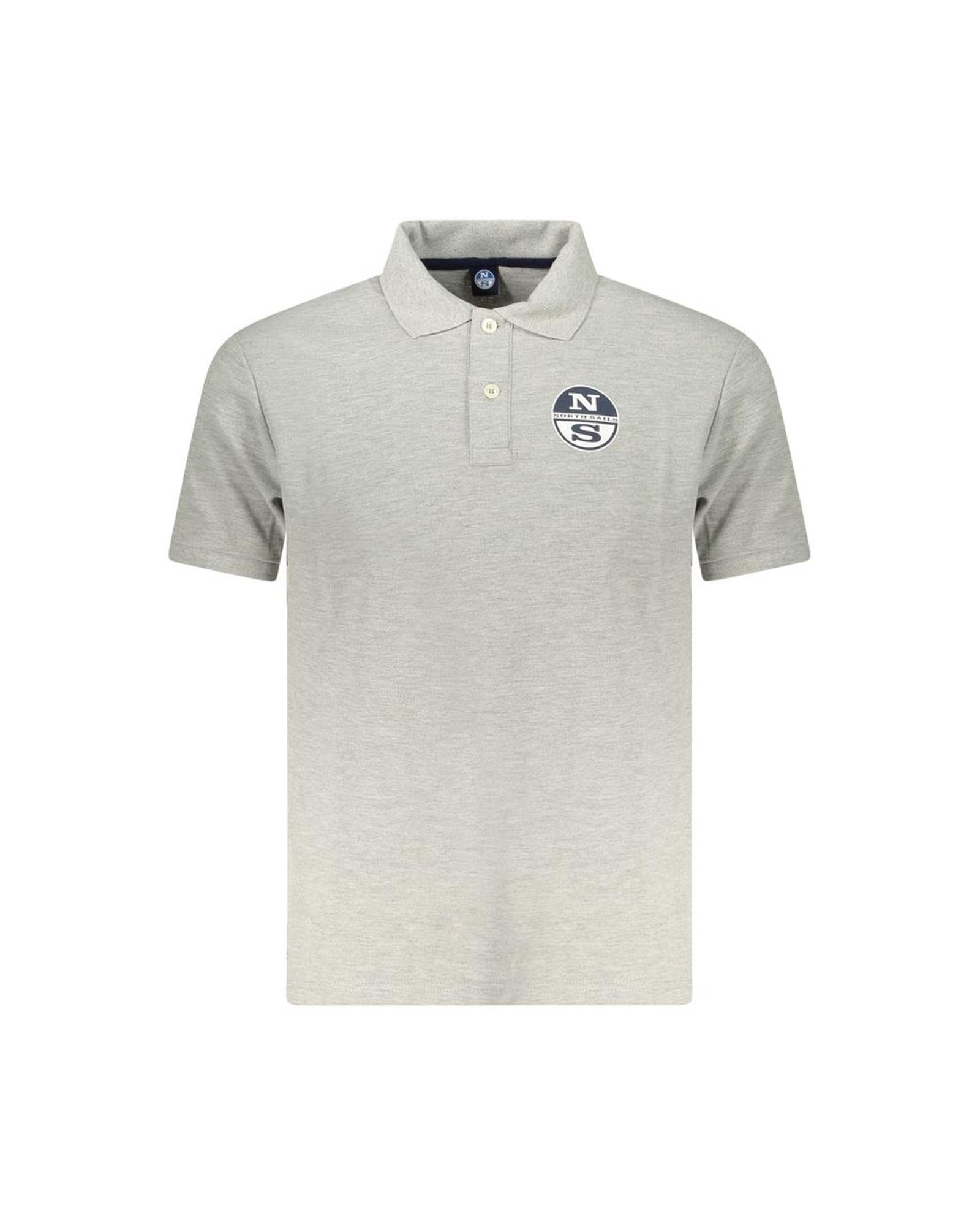 V539-NO-35030-3XL-202506172152-00 North Sails Men's Gray Cotton Polo Shirt - 3XL - Image 1