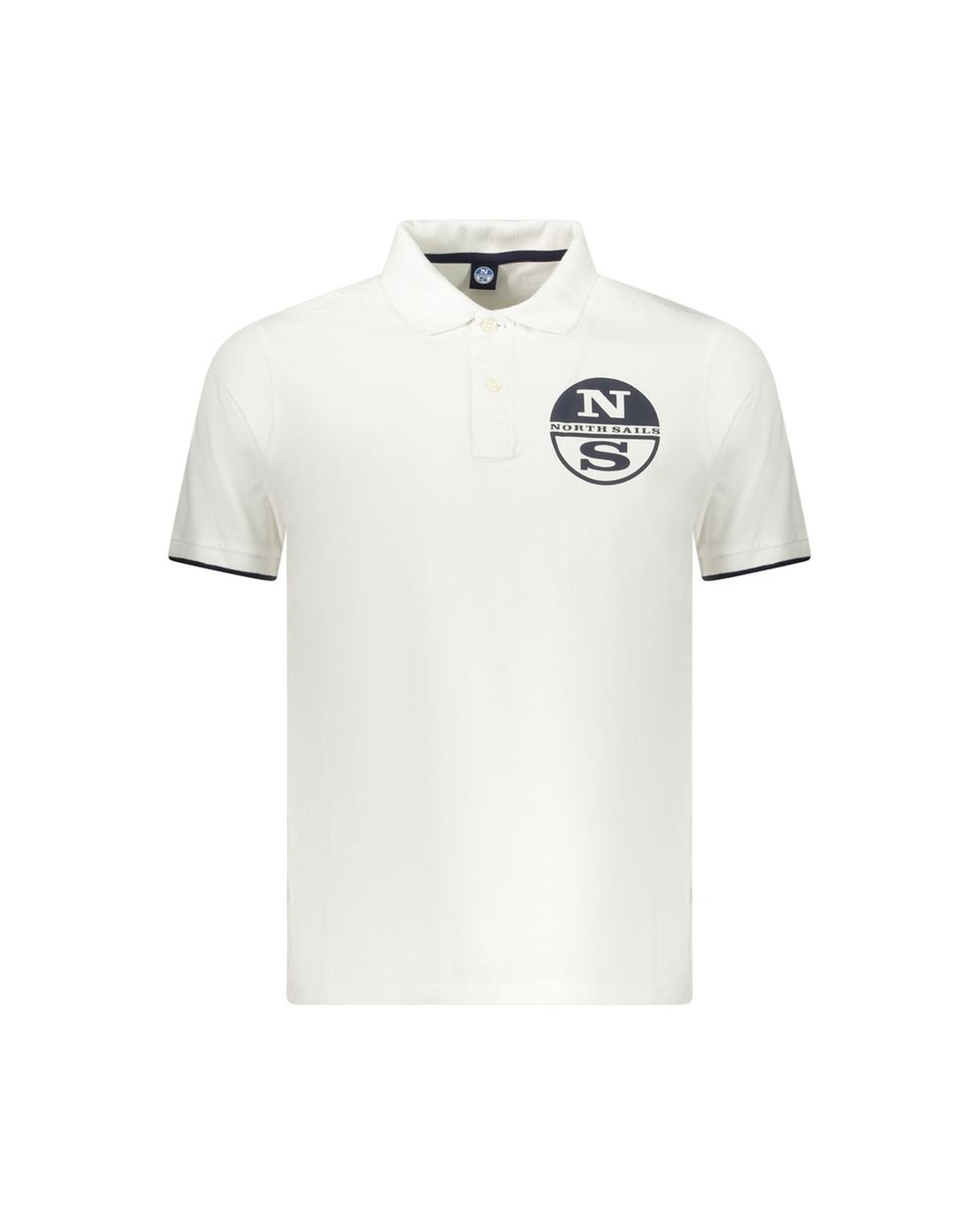 V539-NO-35031-3XL-202506172210-00 North Sails Men's White Cotton Polo Shirt - 3XL - Image 1