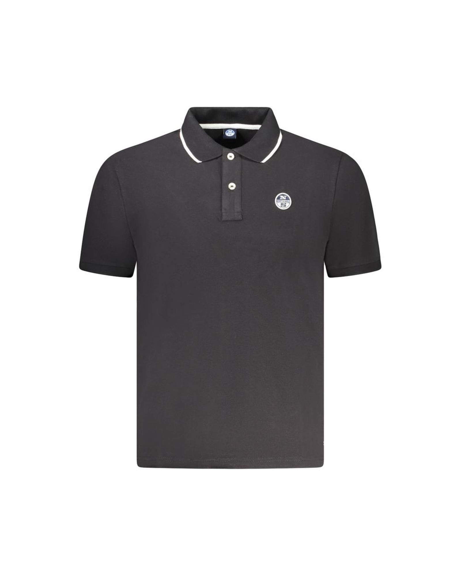 V539-NO-35033-S-202506180110-00 North Sails Men's Black Cotton Polo Shirt - S - Image 1