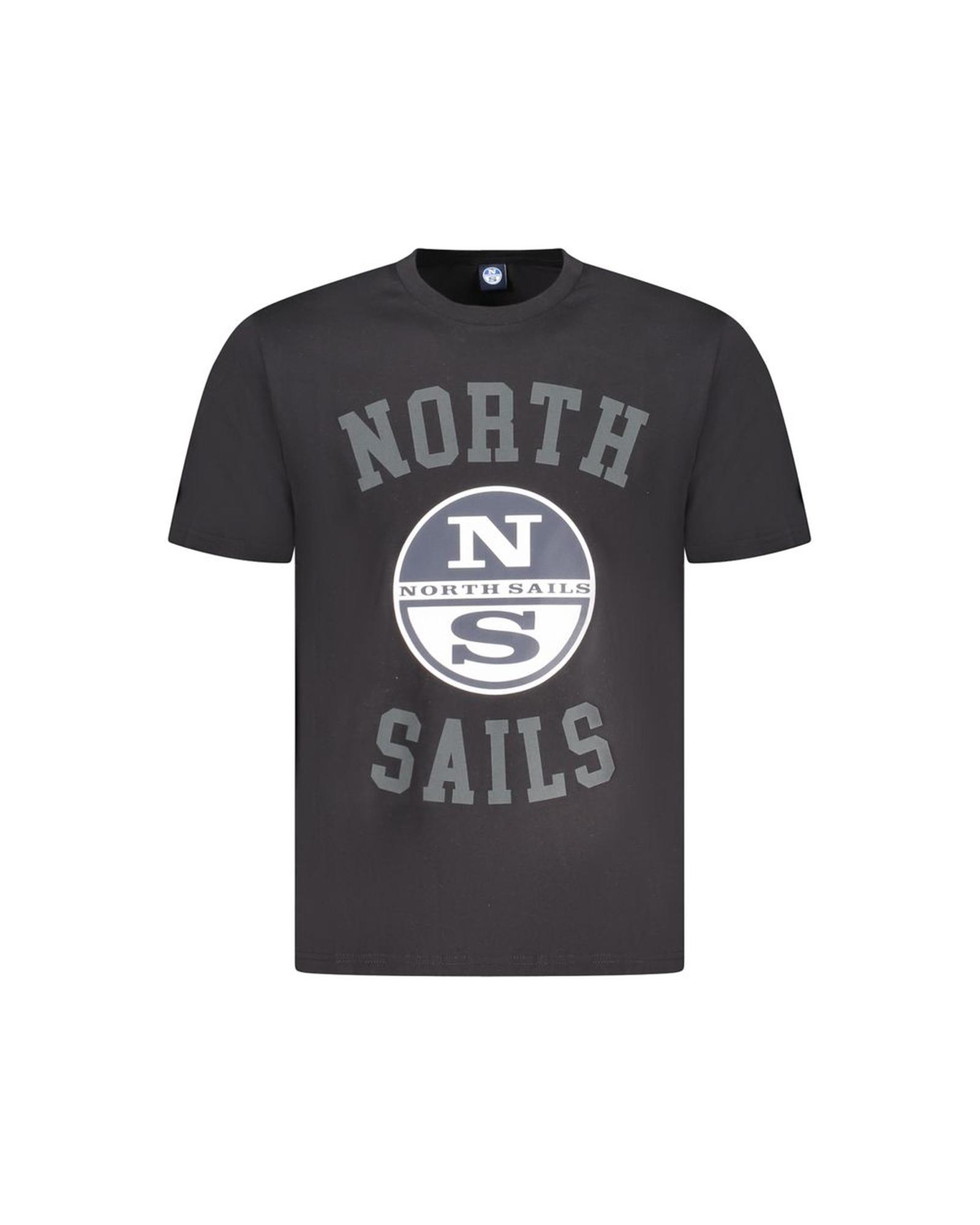 V539-NO-35043-3XL-202506180130-00 North Sails Men's Black Cotton T-Shirt - 3XL - Image 1