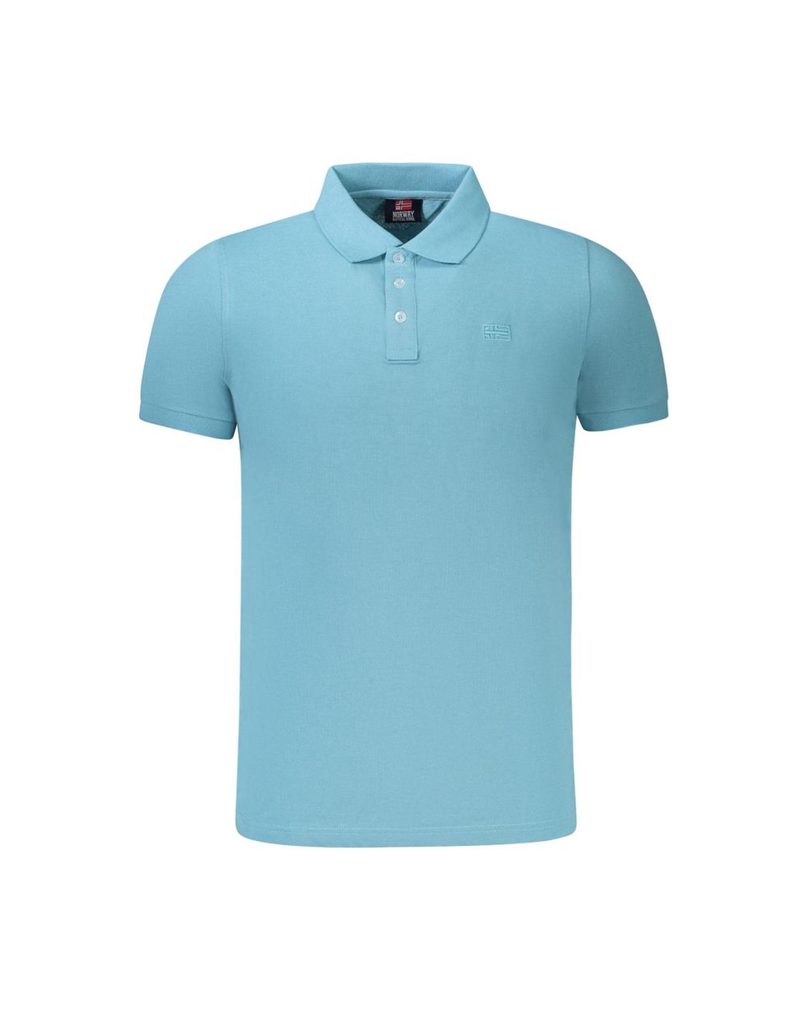 V539-NO-35515-XL-202506180035-00 Norway 1963 Men's Light Blue Cotton Polo Shirt - XL - Image 1