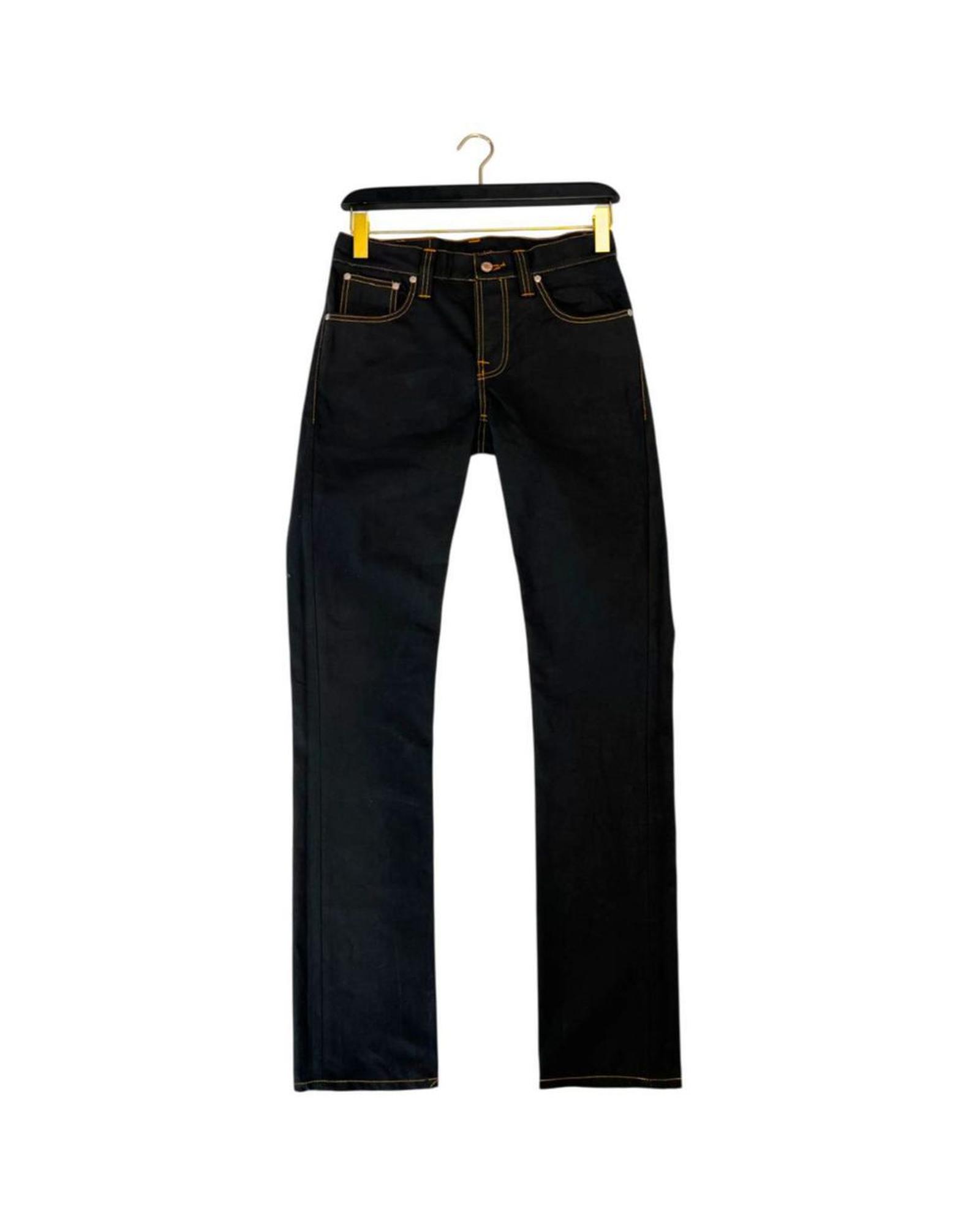 V539-NU-24760-W28-202506172352-00 Nudie Jeans Men's Black Cotton Jeans & Pant - W28 US - Image 1