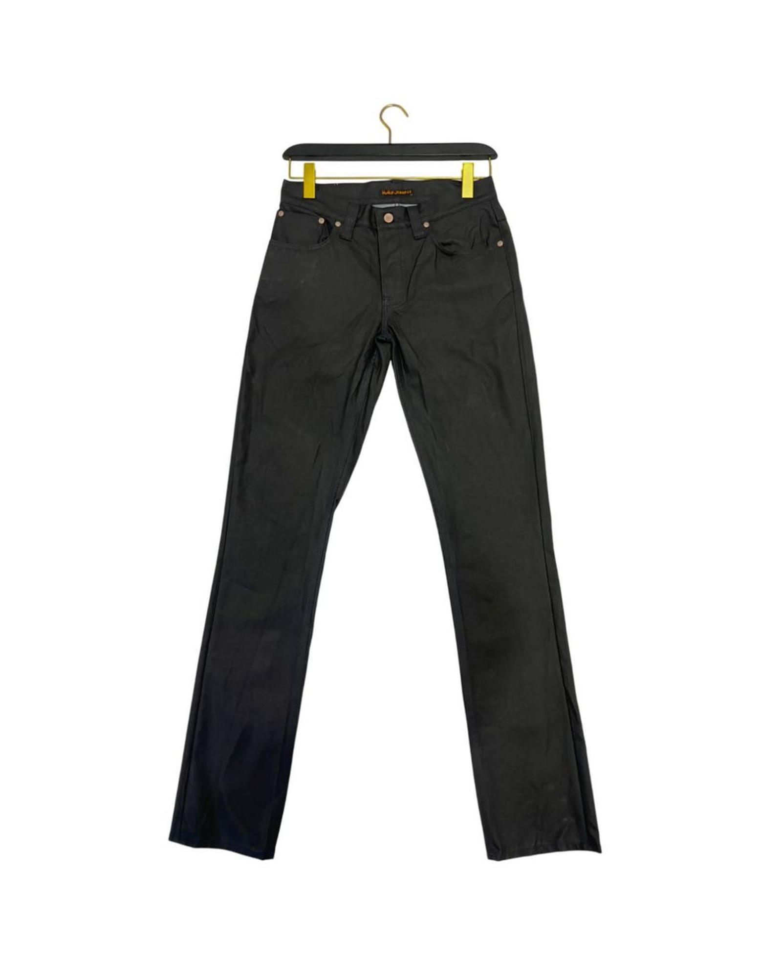 V539-NU-24762-W30-202506180010-00 Nudie Jeans Men's Black Cotton Jeans & Pant - W30 US - Image 1