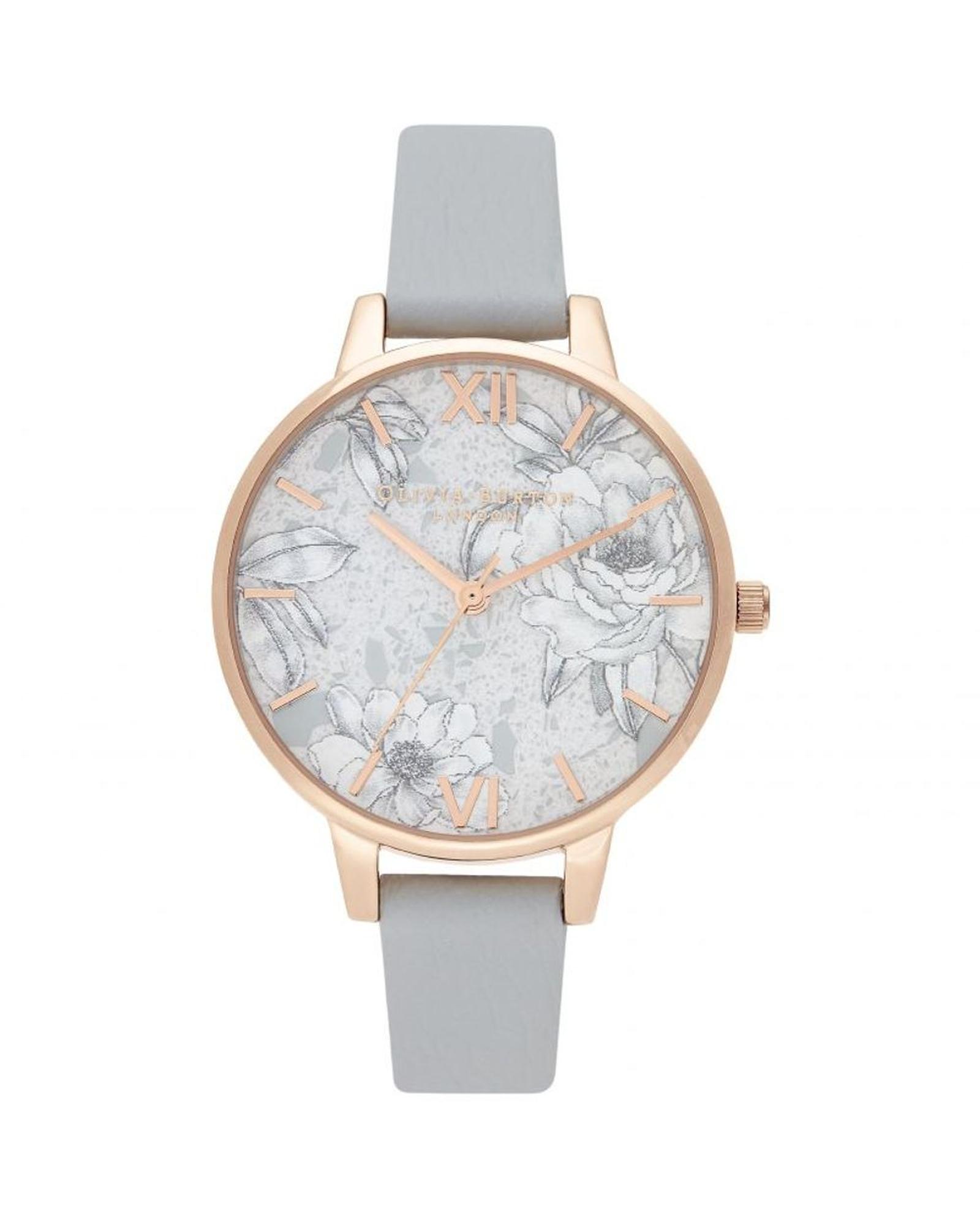 V539-OBOB16TZ01AC-202506180052-00 Olivia Burton Women's Gray Synthetic Leather Watch - One Size - Image 1
