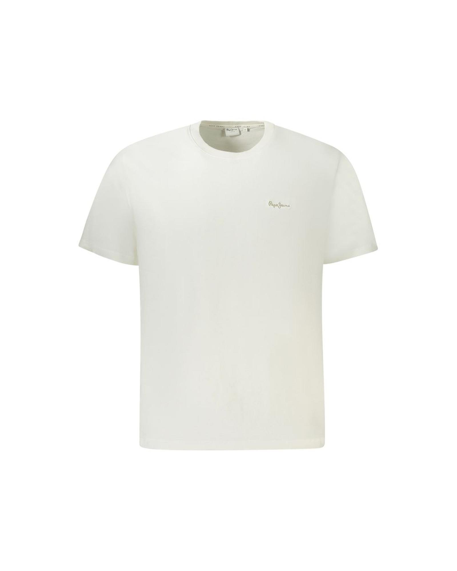 V539-PE-34201-M-202506180215-00 Pepe Jeans Men's White Cotton T-Shirt - M - Image 1