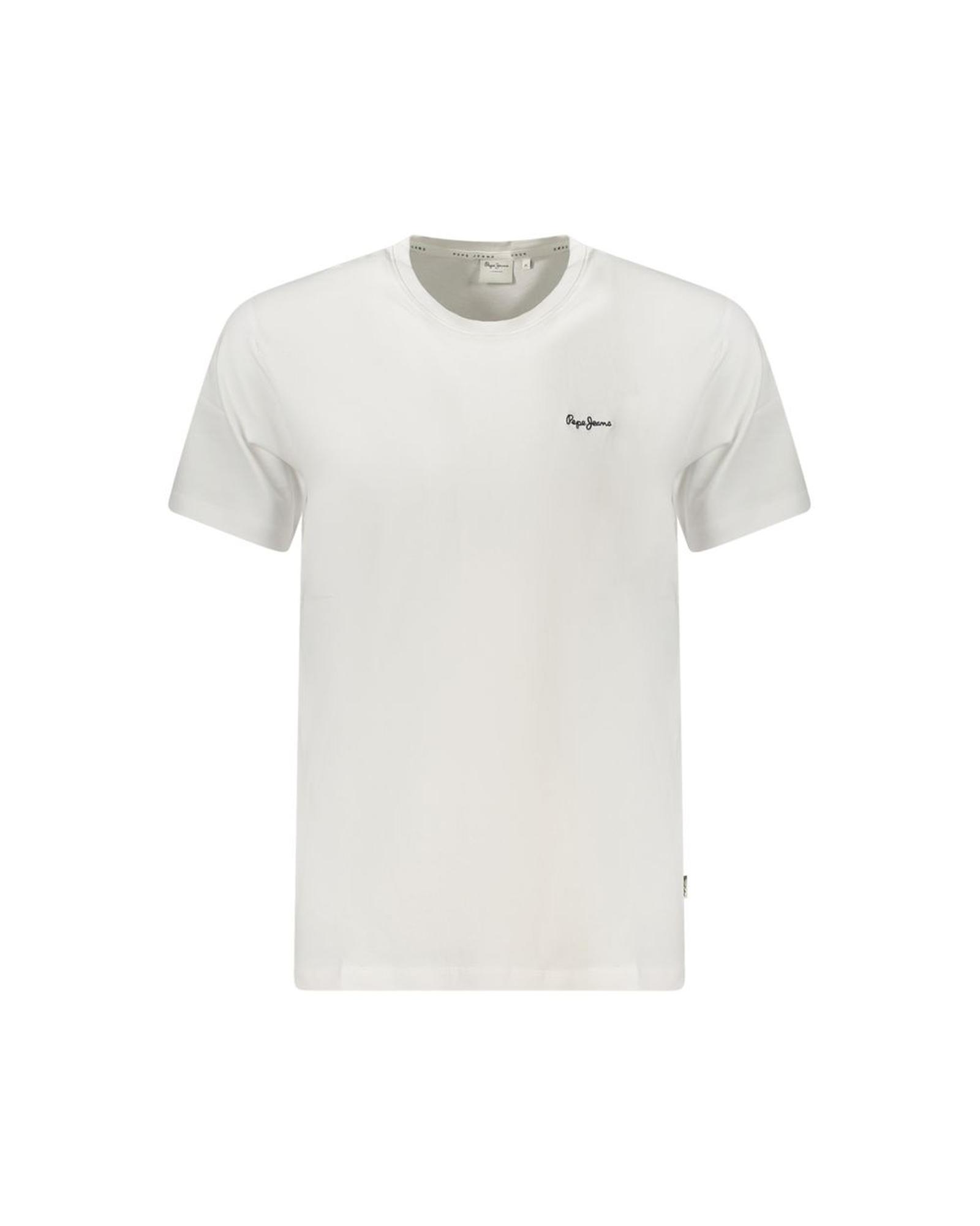V539-PE-34976-XL-202506180217-00 Pepe Jeans Men's White Cotton T-Shirt - XL - Image 1
