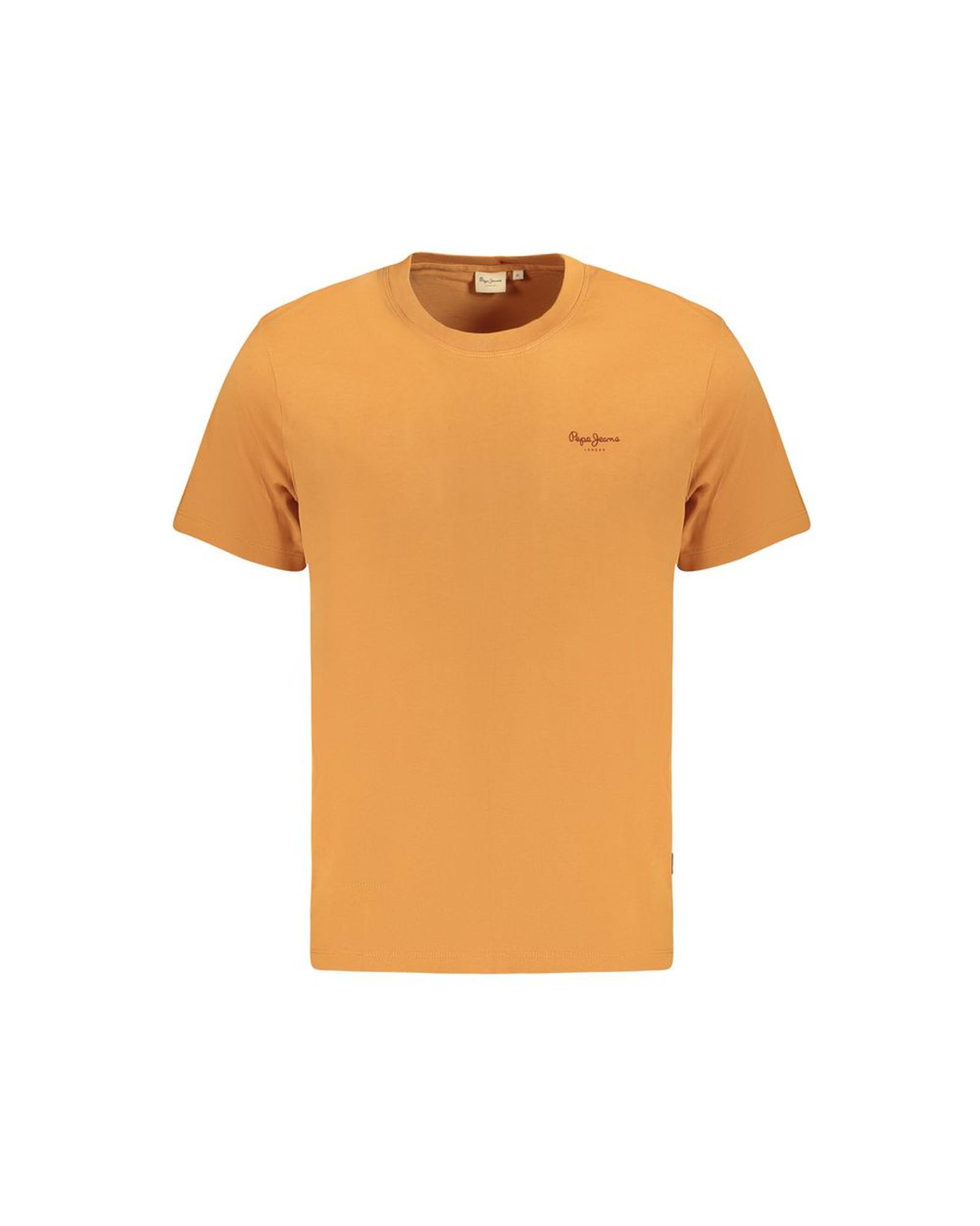 V539-PE-35597-XL-202506180227-00 Pepe Jeans Men's Orange Cotton T-Shirt - XL - Image 1