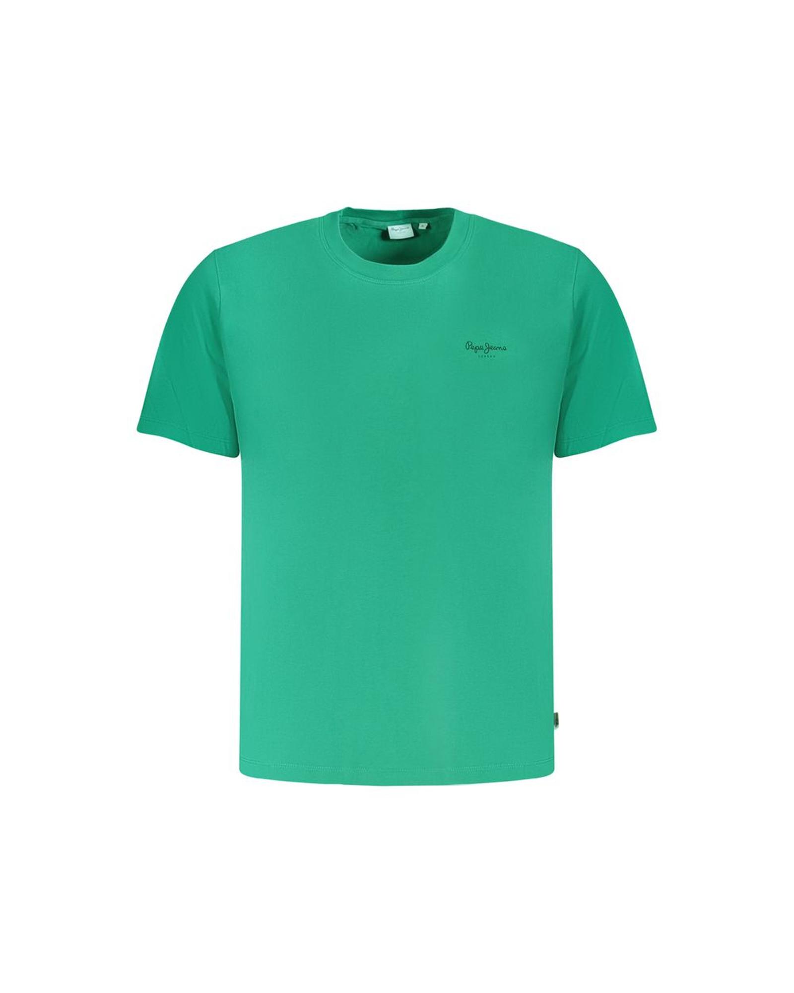 V539-PE-35609-M-202506180227-00 Pepe Jeans Men's Green Cotton T-Shirt - M - Image 1