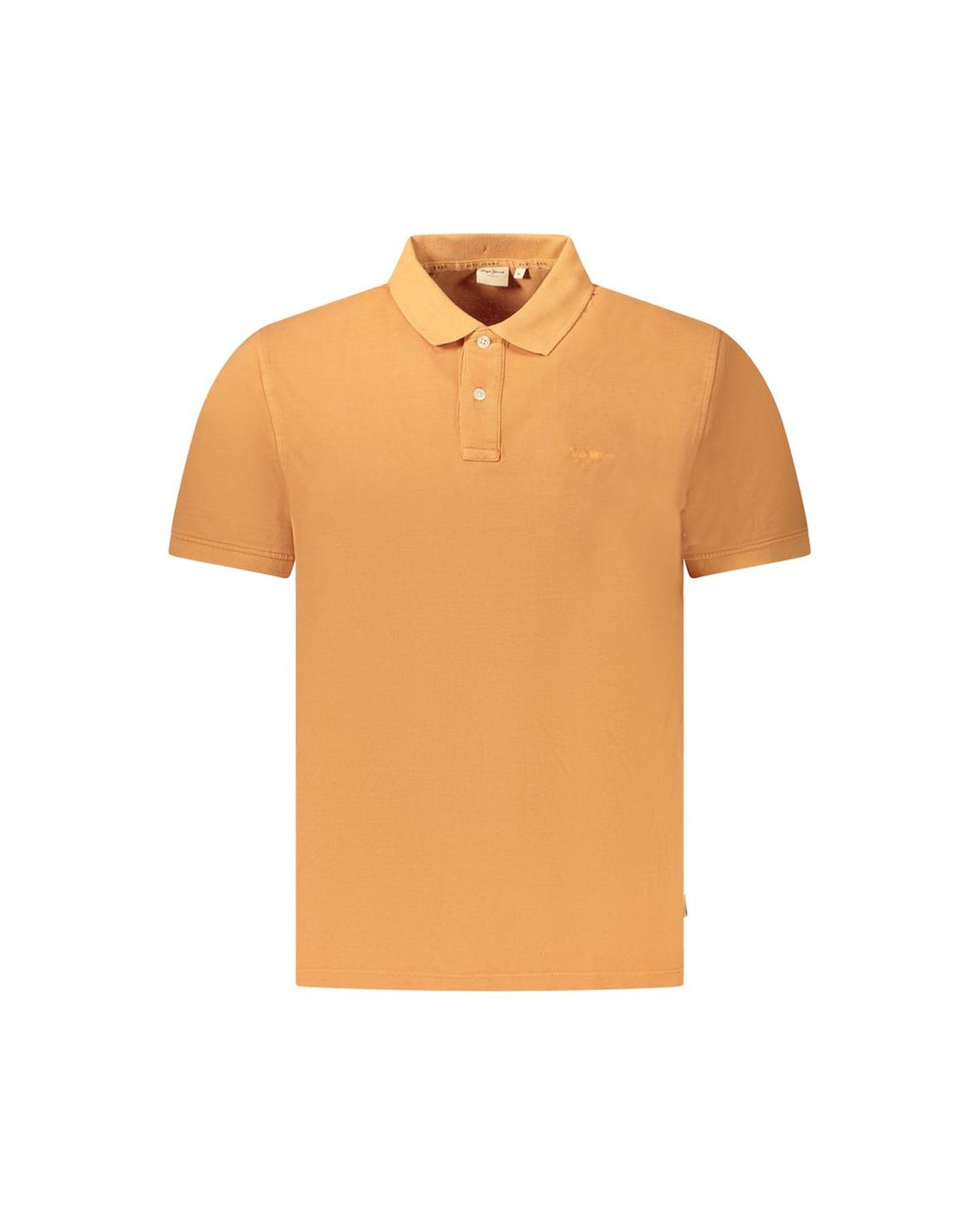 V539-PE-36008-M-202506180230-00 Pepe Jeans Men's Orange Cotton Polo Shirt - M - Image 1