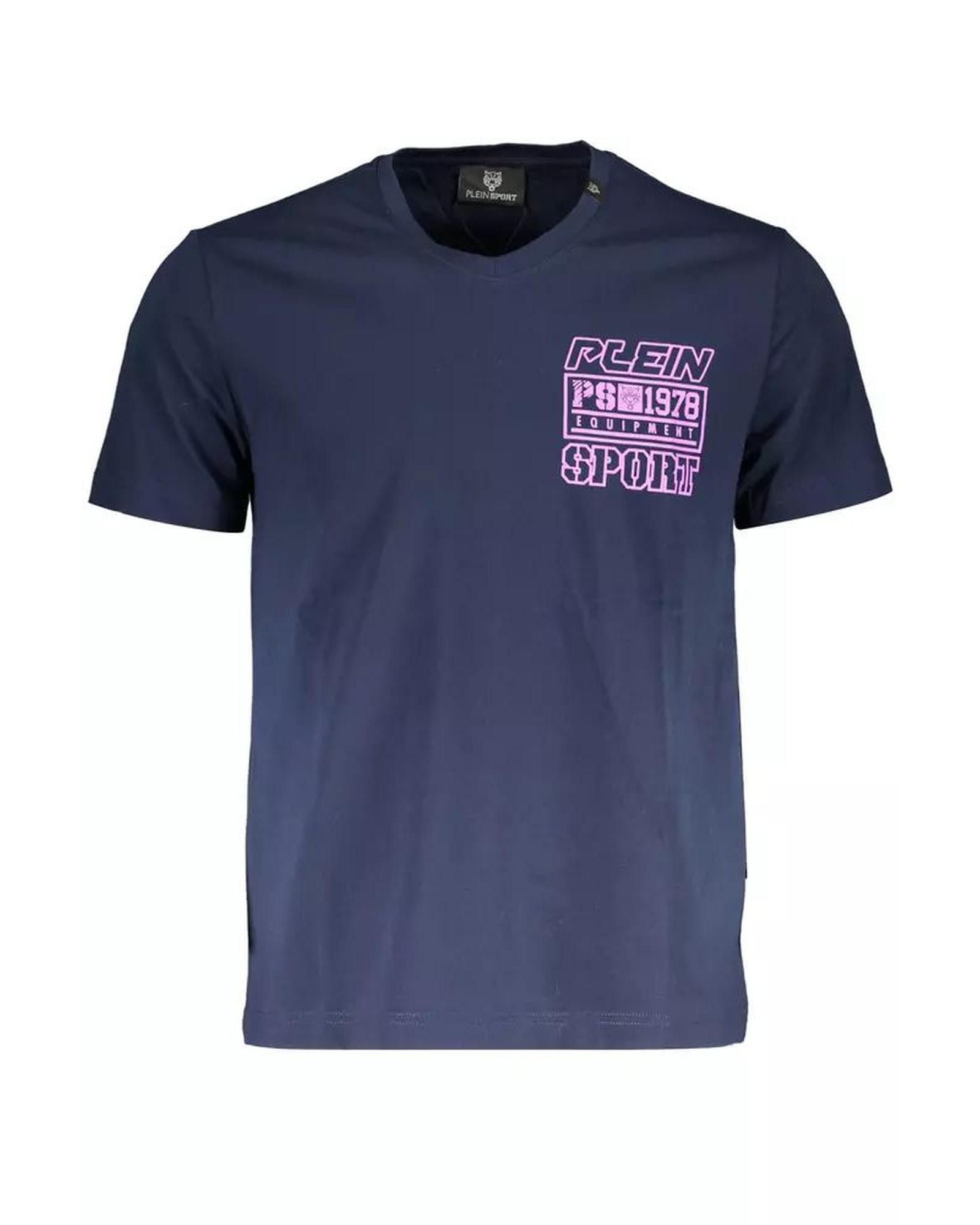 V539-PL-10235-S-202506180317-00 Plein Sport Men's Blue Cotton T-Shirt - S - Image 1