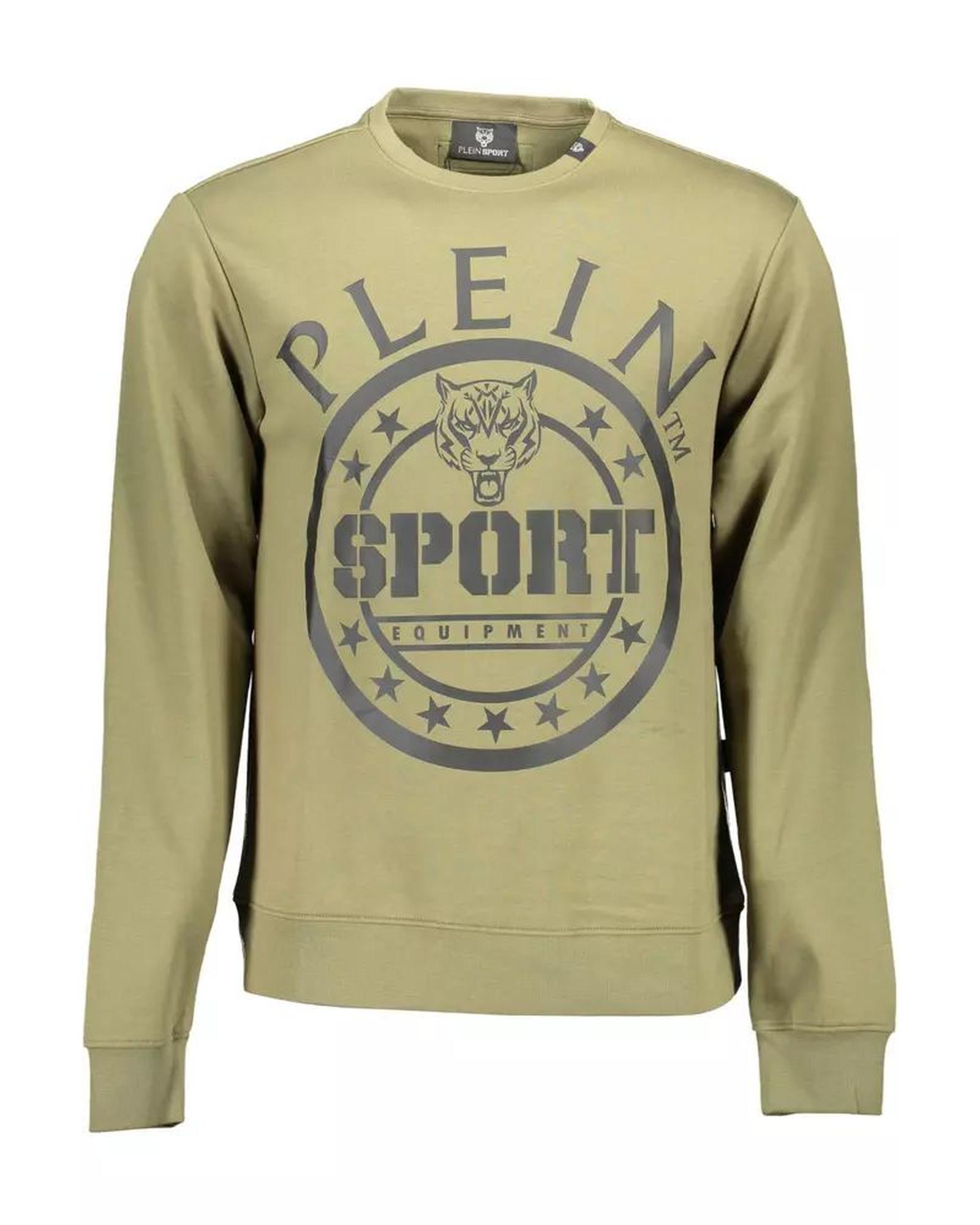 V539-PL-9582-M-202506180326-00 Plein Sport Men's Green Cotton Sweater - M - Image 1