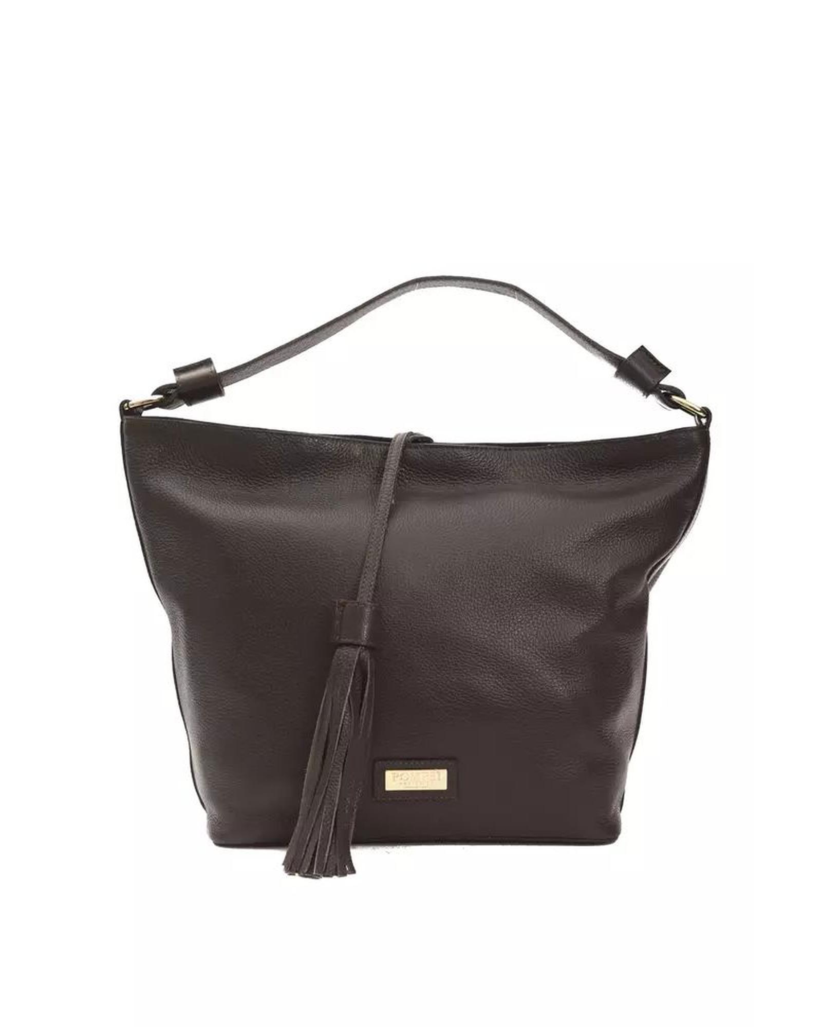 V539-PO-5804-202506180331-00 Pompei Donatella Women's Elegant Leather Shoulder Bag in Earthy Brown - One Size - Image 1