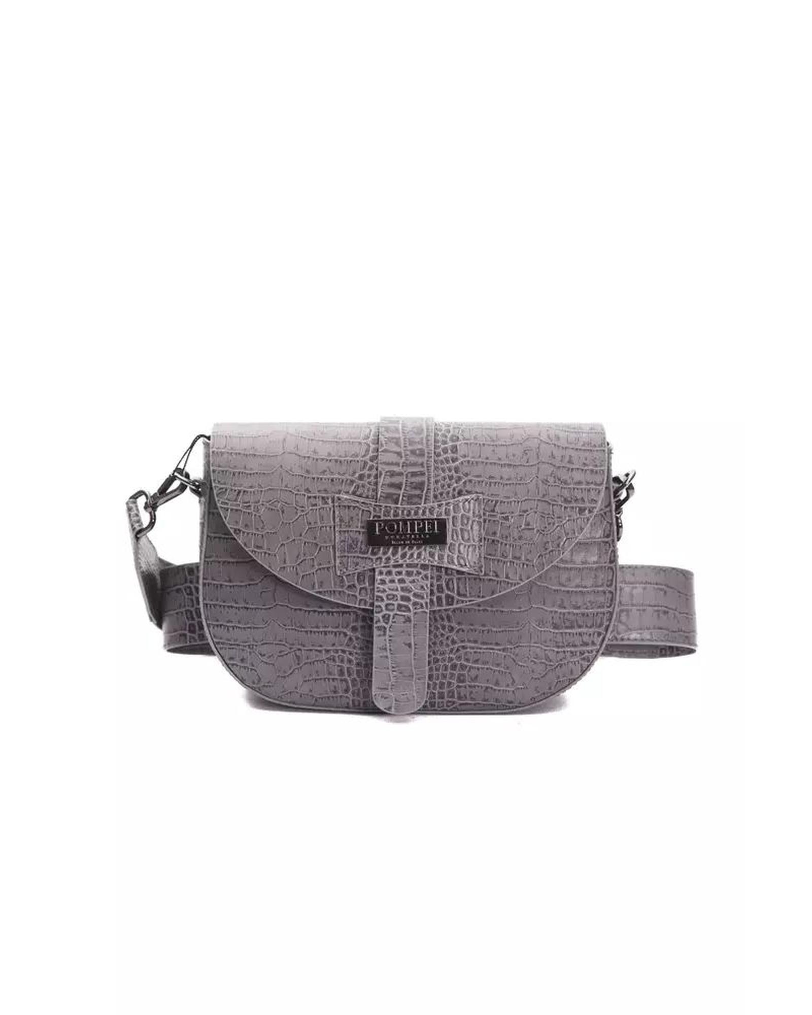 V539-PO-5821-202506180332-00 Pompei Donatella Women's Elegant Crocodile-Print Leather Crossbody Bag - One Size - Image 1