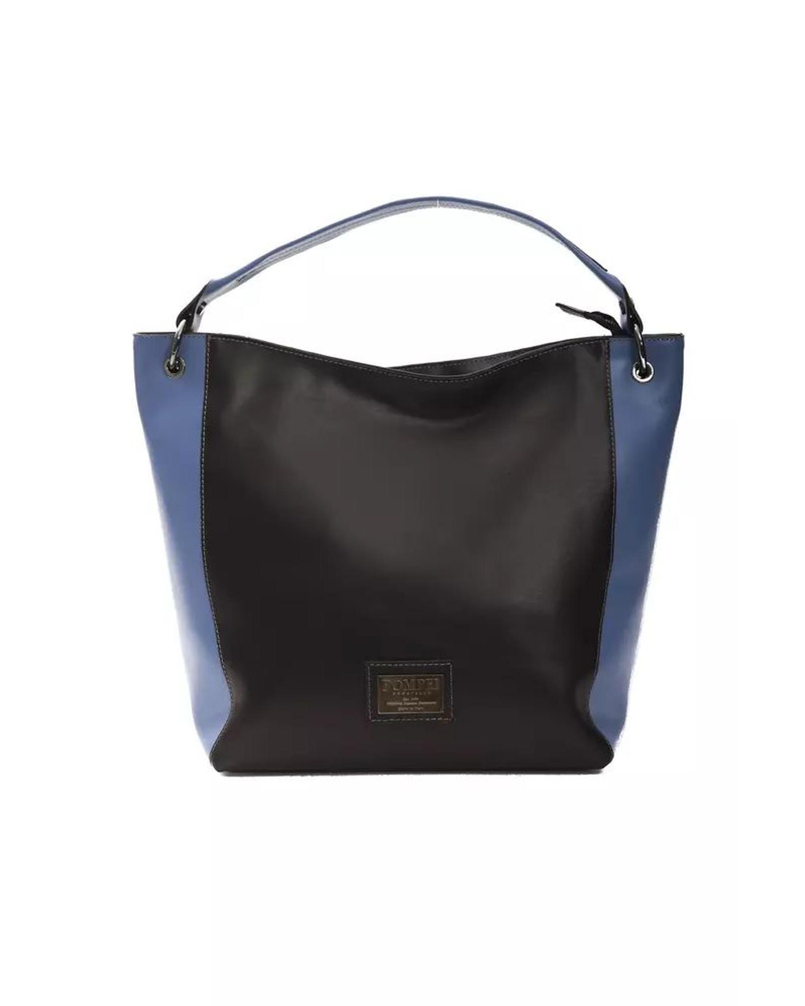 V539-PO-5831-202506180335-00 Pompei Donatella Women's Chic Black Leather Shoulder Bag - One Size - Image 1