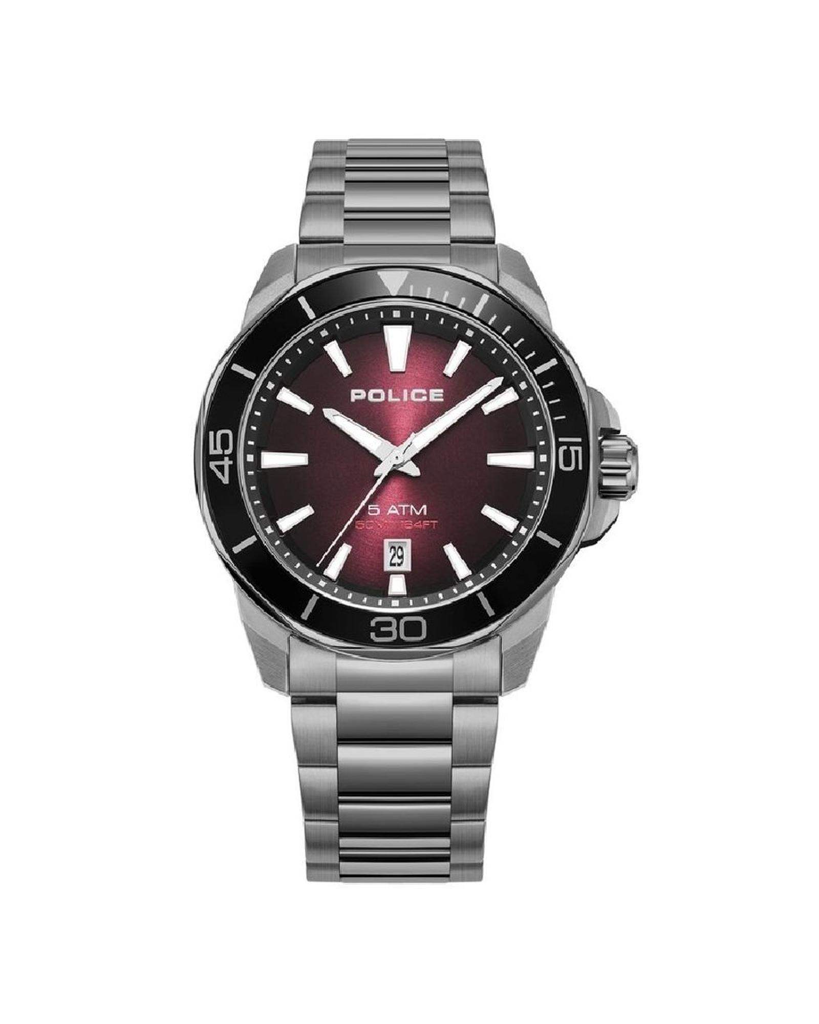 V539-POPEWJH0021403AC-202506180410-00 Police Men's Gray Stainless Steel Stainless Steel Watch - One Size - Image 1