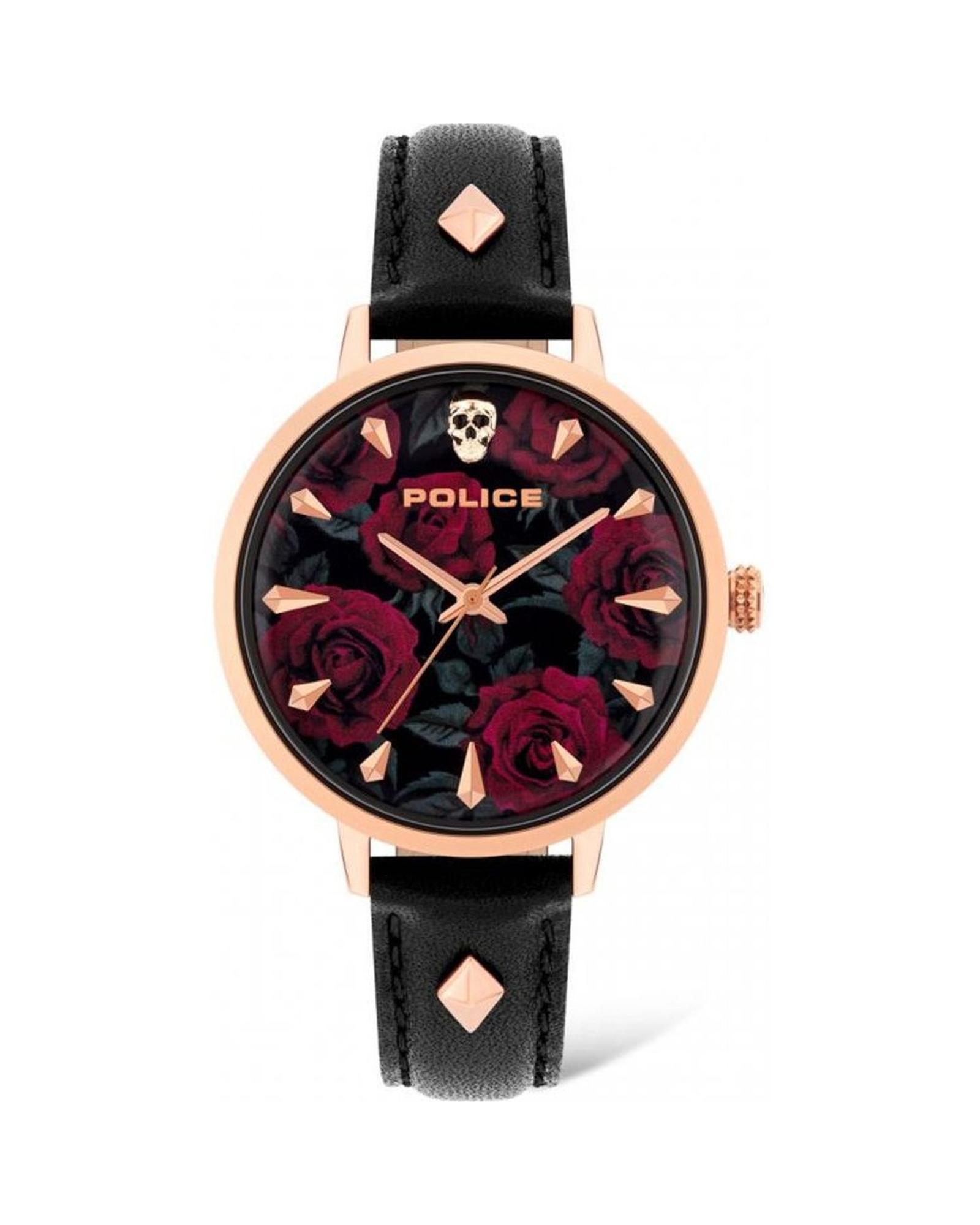 V539-POPL16034MSR02AC-202506180426-00 Police Women's Black Leather Watch - One Size - Image 1