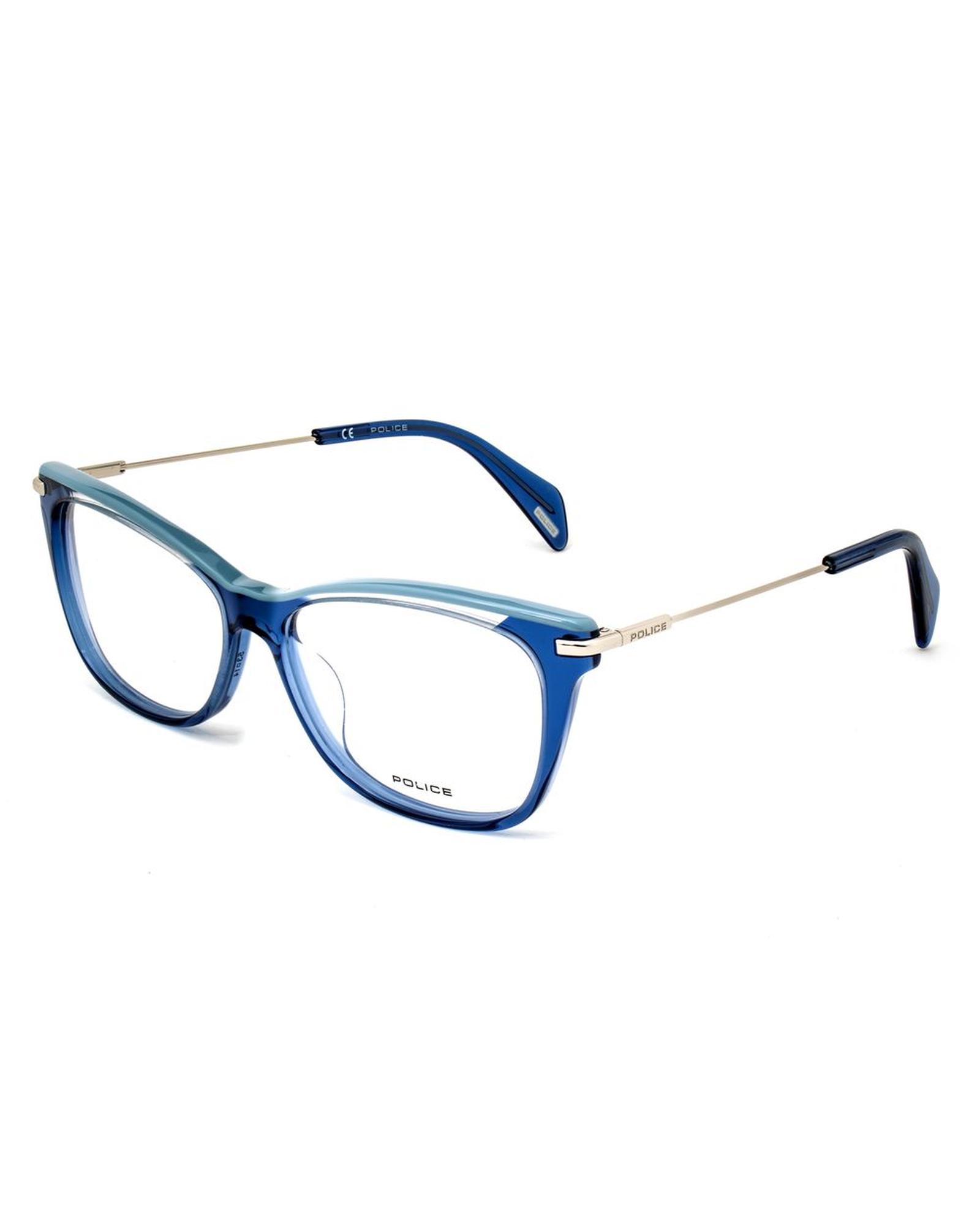 V539-POVPL506E530955AC-202506180226-00 Police Women's Blue Acetate Frames - One Size - Image 1