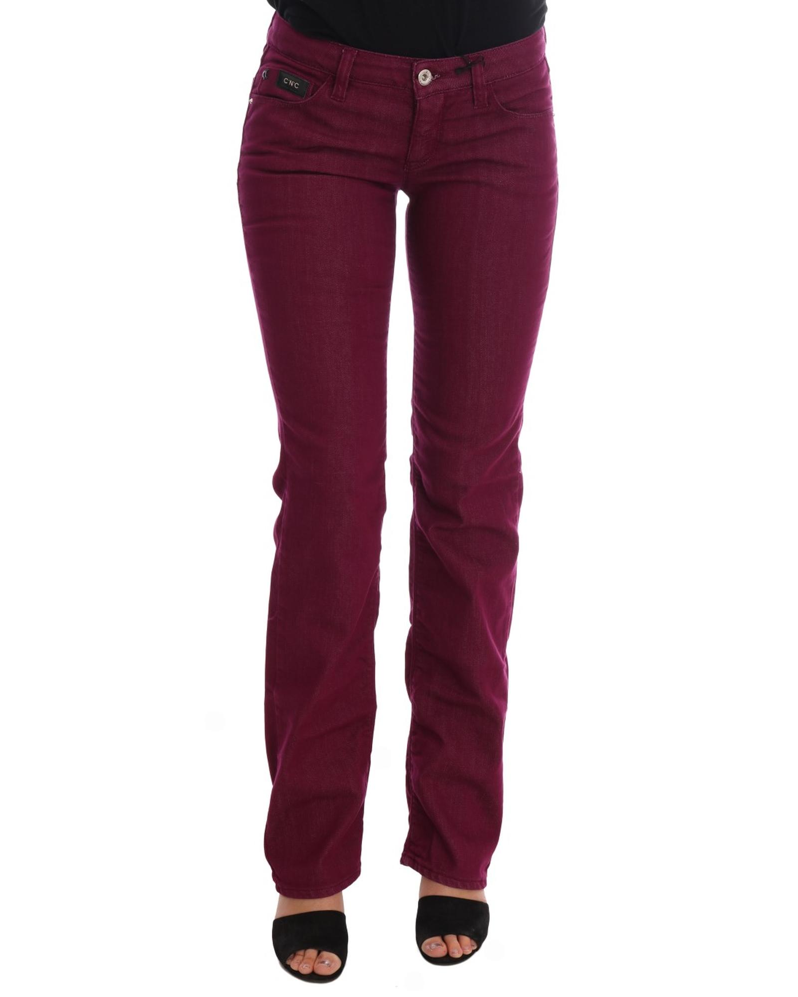 V539-SIG30126-1-169994-00 Costume National Women's Red Wash Cotton Stretch Denim Jeans - W26 US - Image 1
