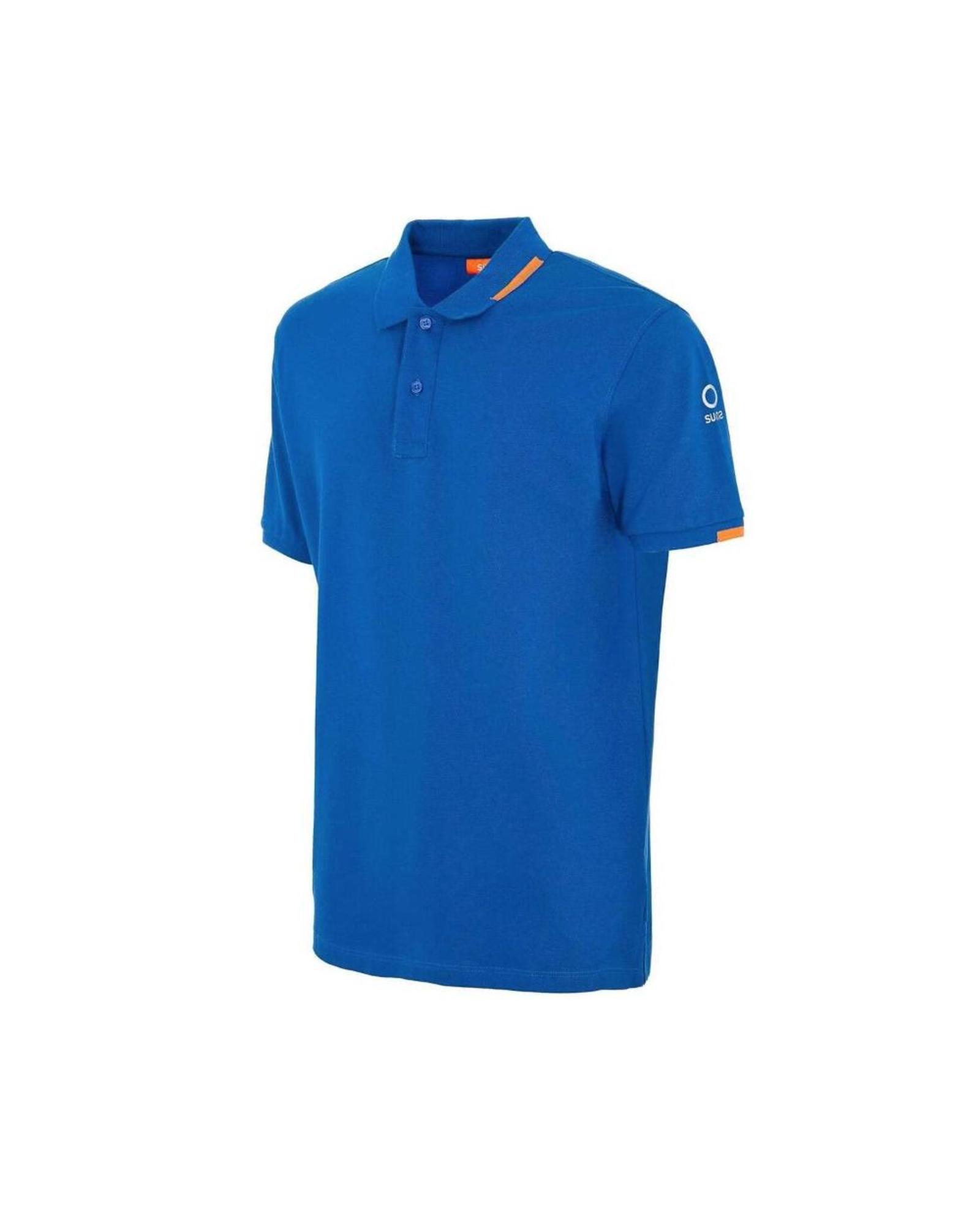 V539-SU-15046-S-202506180636-00 Suns Men's Blue Cotton Polo Shirt - S - Image 1