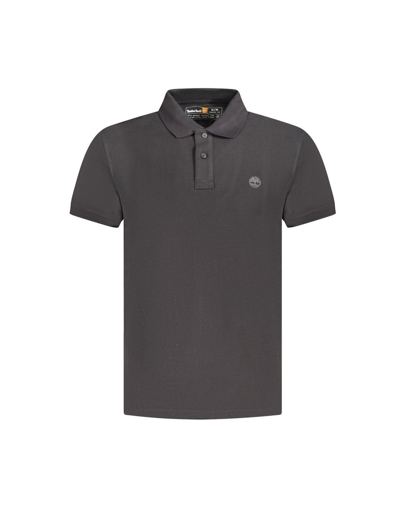 V539-TI-35446-M-202506180441-00 Timberland Men's Black Cotton Polo Shirt - M - Image 1